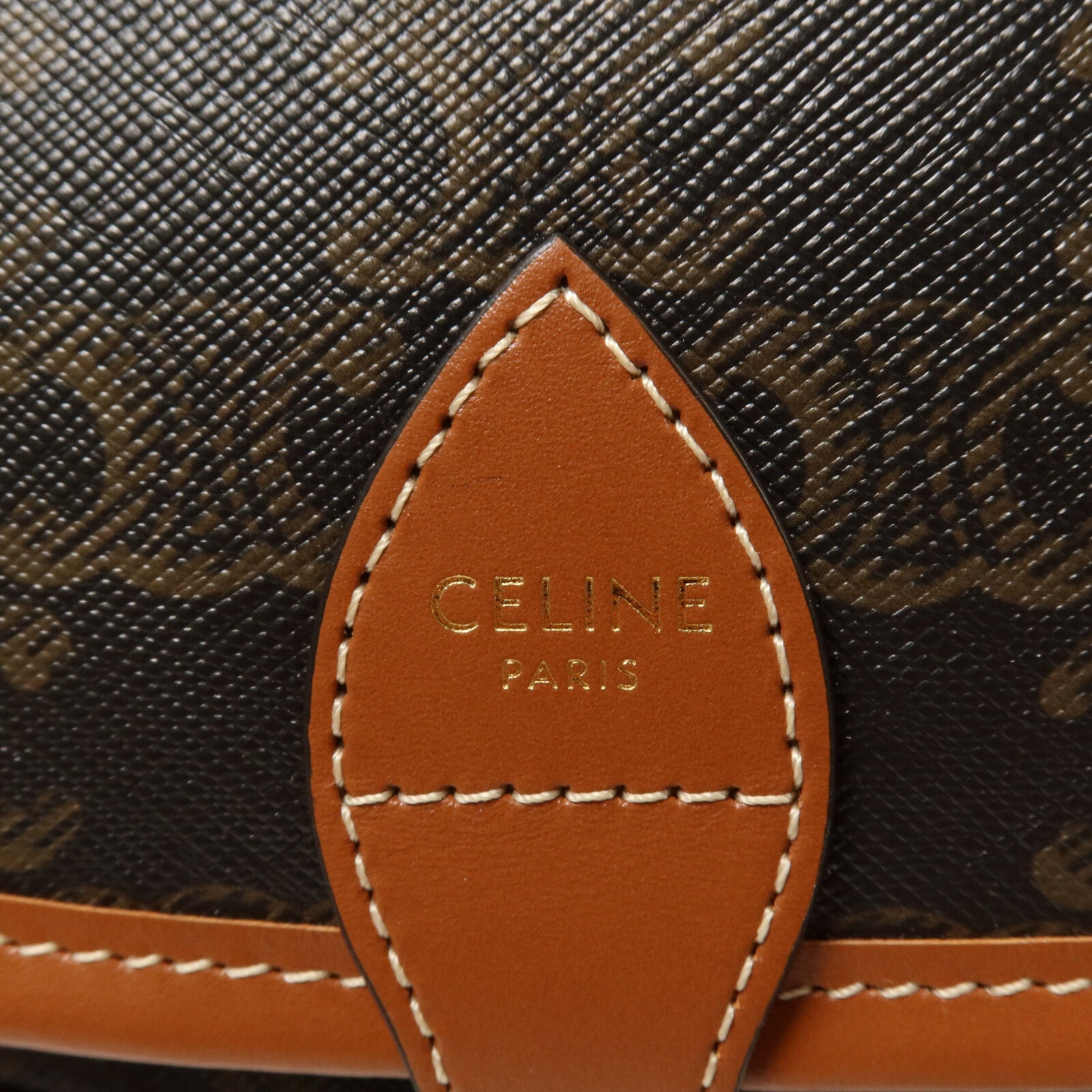 CELINE 塗層帆布Medium Folco肩背袋