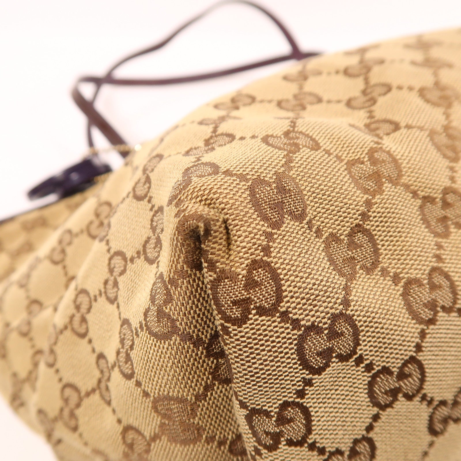 GUCCI 帆布Tote Bag金扣肩背袋