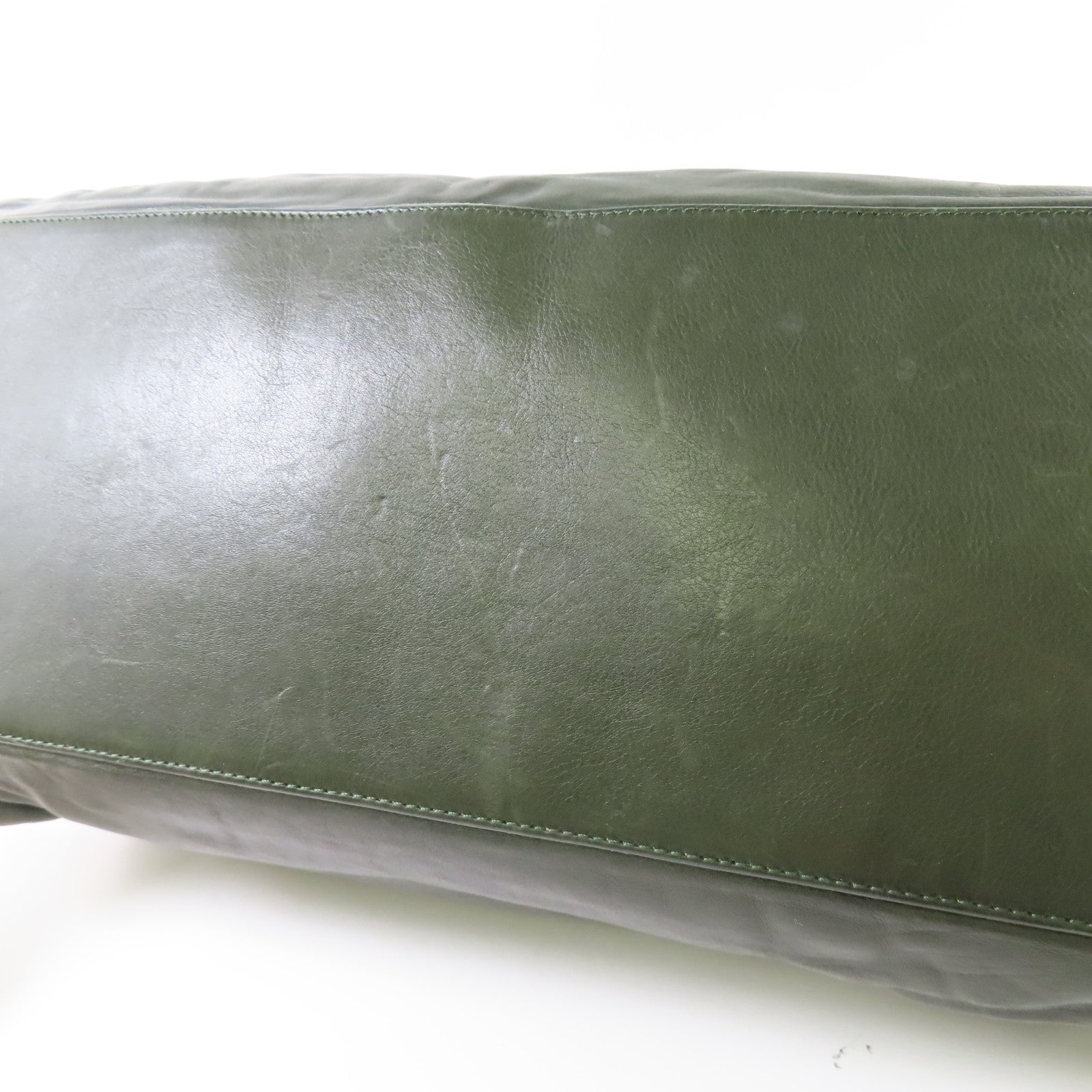 CHANEL CC SHW Tote Bag Chain Tote Bag Calfskin Leather Green