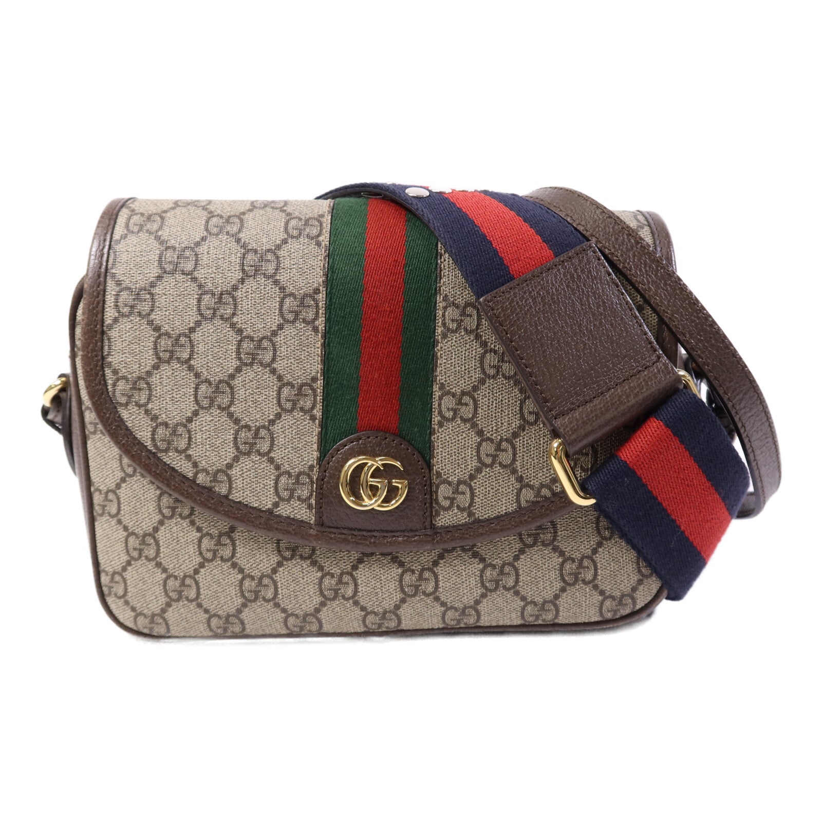 GUCCI 【激減優惠】塗層帆布Ophidia GG金扣肩背袋