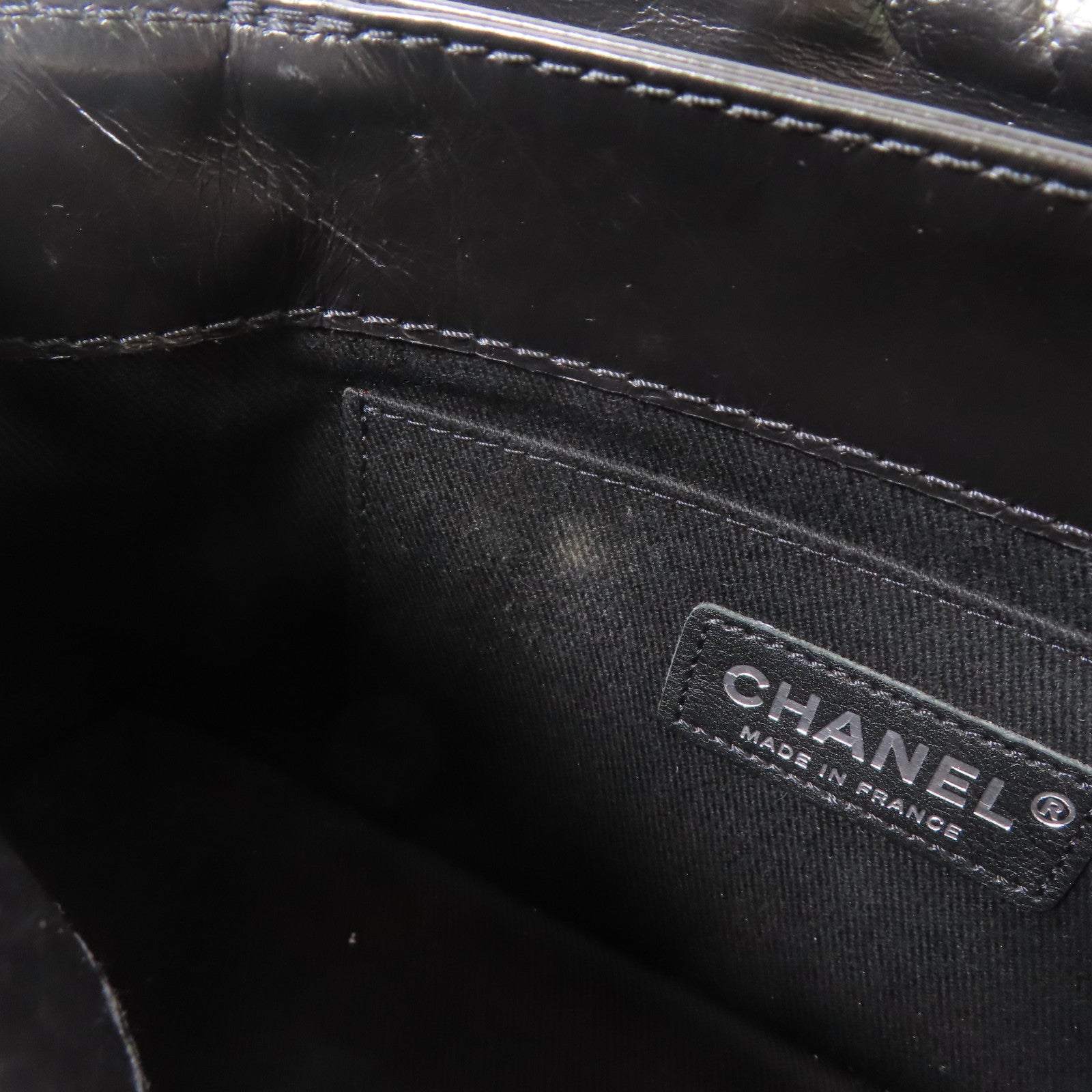 CHANEL 皮革2 Way Shoulder銀扣鏈帶肩背袋黑色