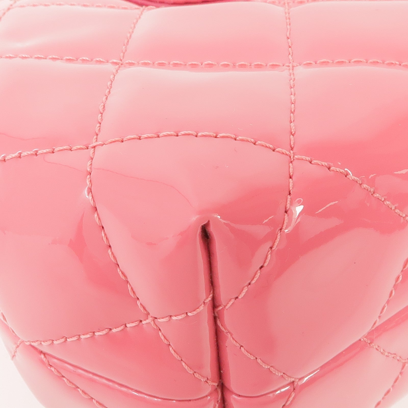 CHANEL 漆皮皮革Chain Shoulder銀扣鏈帶肩背袋
