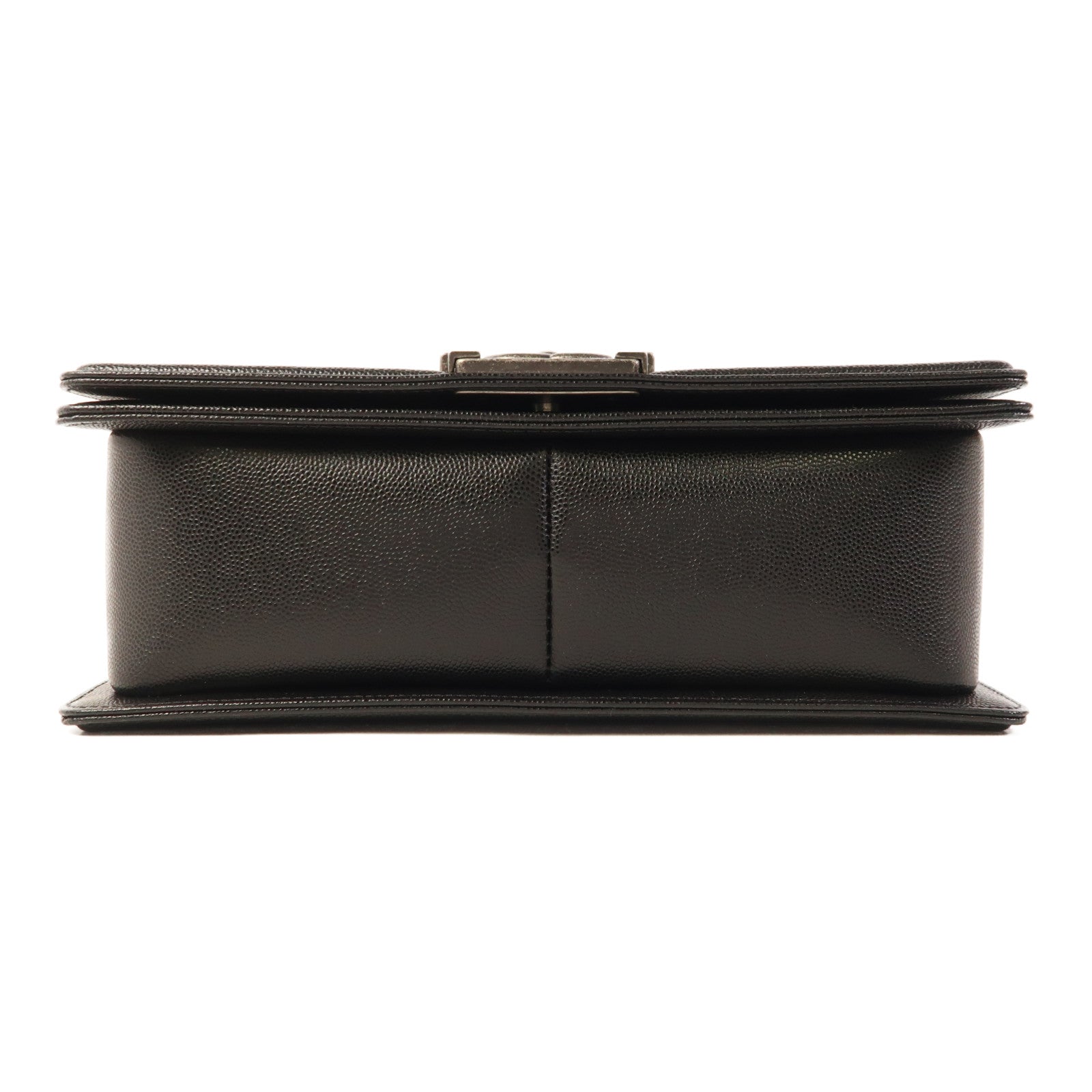 CHANEL 牛皮皮革Boy 25銀扣鏈帶肩背袋