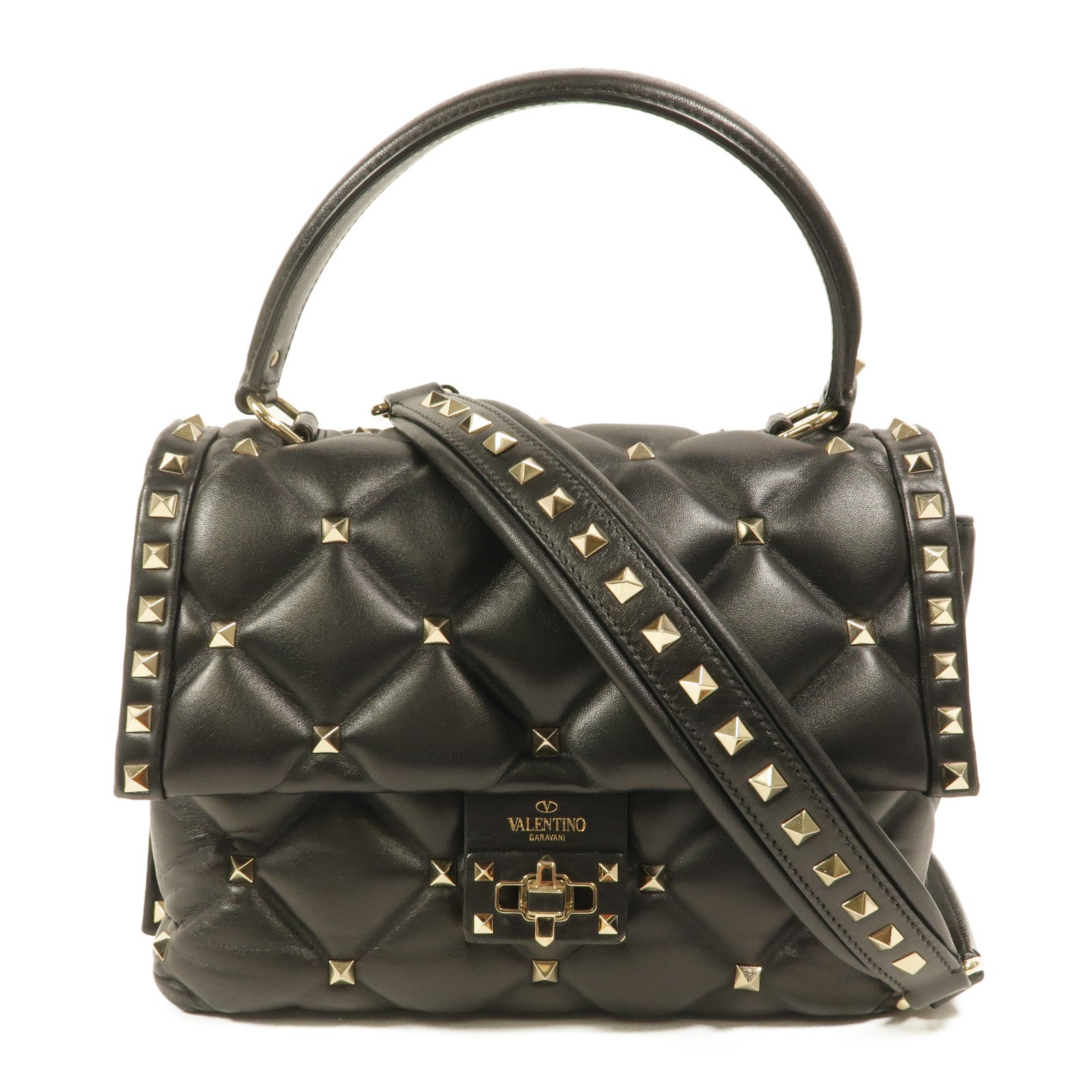 Valentino 羊皮皮革Candystud手挽肩背兩用袋