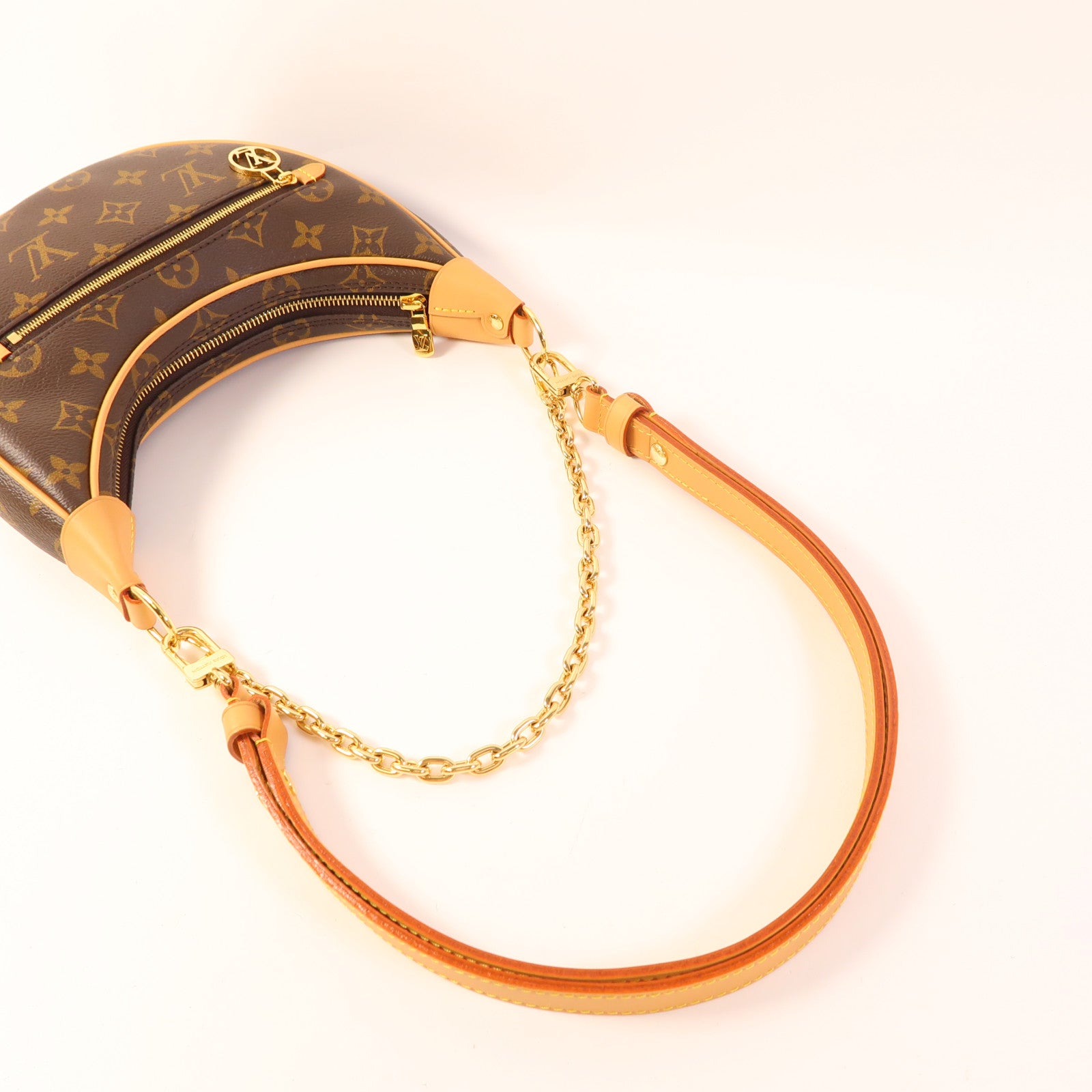 LOUIS VUITTON Monogram Loop金扣鏈帶肩背袋