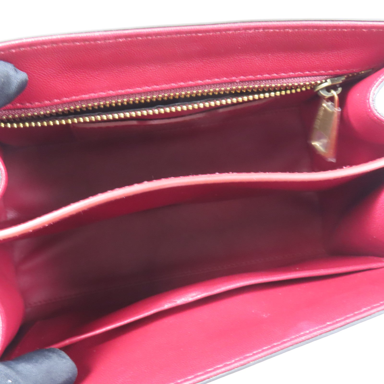 D&G 牛皮皮革2 Way Shoulder Bag金扣手挽肩背兩用袋
