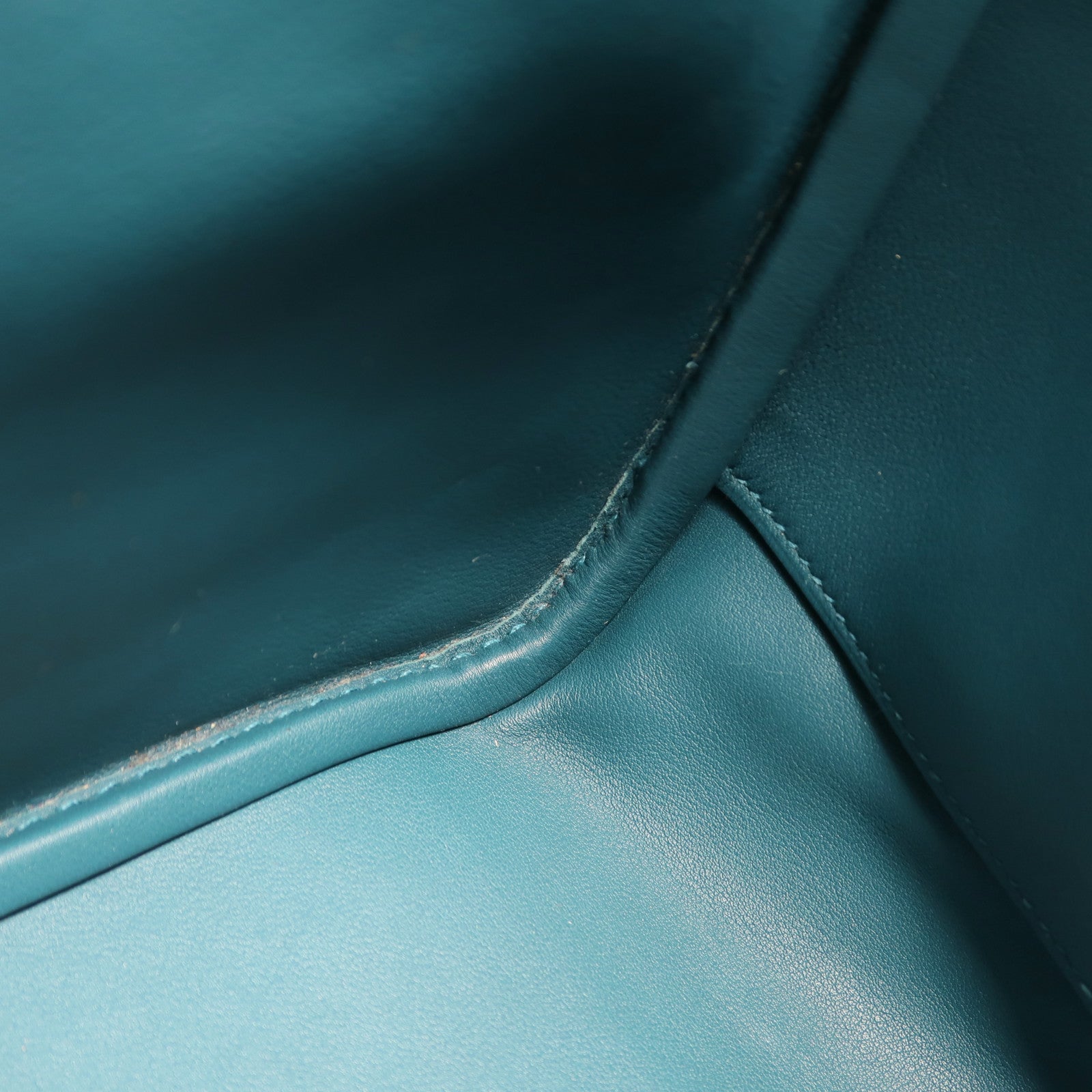 HERMES Swift皮革Lindy 30銀扣手挽肩背兩用袋Bleu De Galice