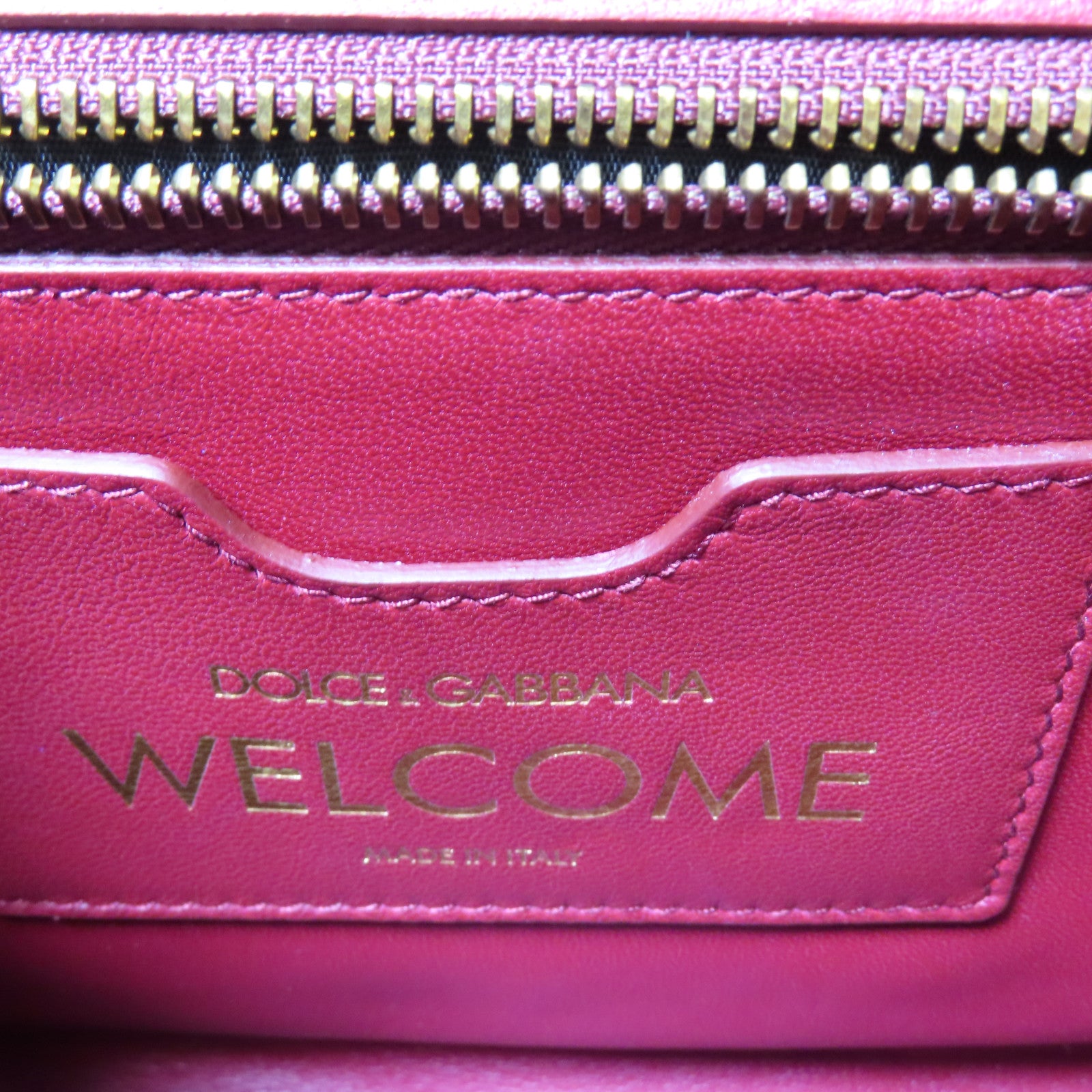 D&G 牛皮皮革2 Way Shoulder Bag金扣手挽肩背兩用袋