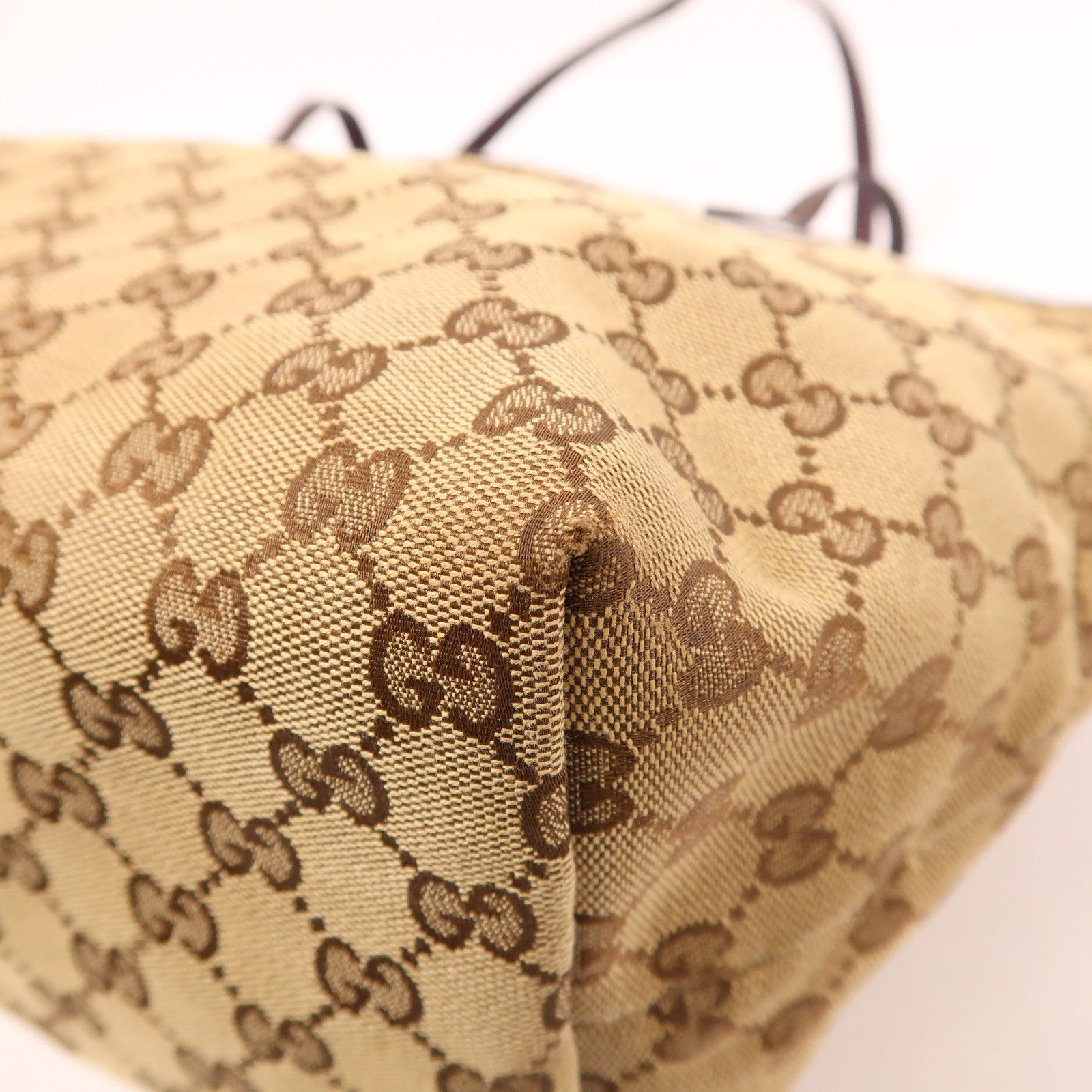 GUCCI 帆布Tote Bag金扣肩背袋