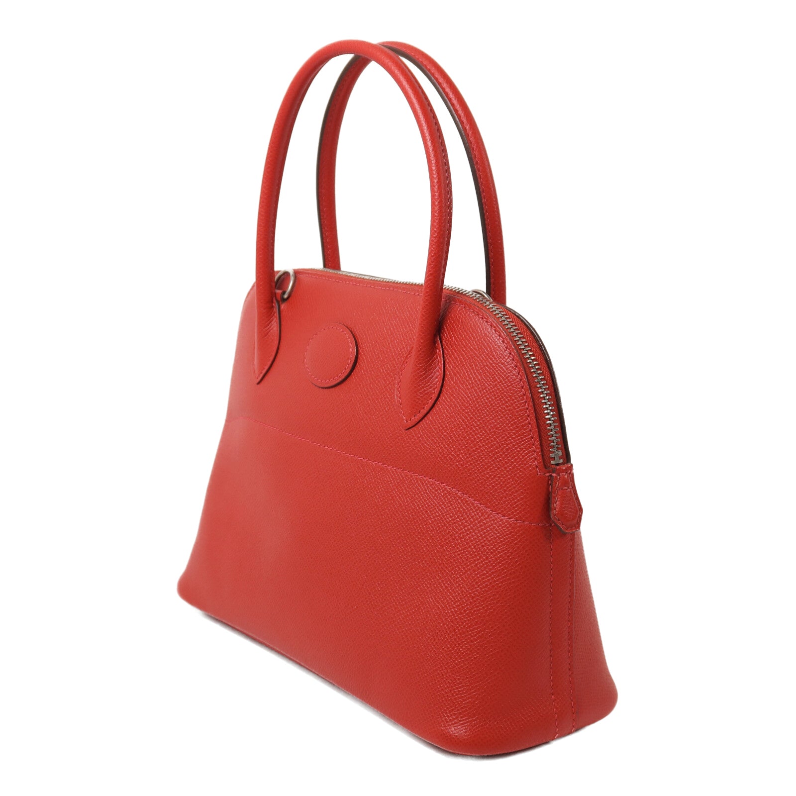 HERMES 【激減優惠】Epsom皮革Bolide 27銀扣手挽袋Rouge Casaque