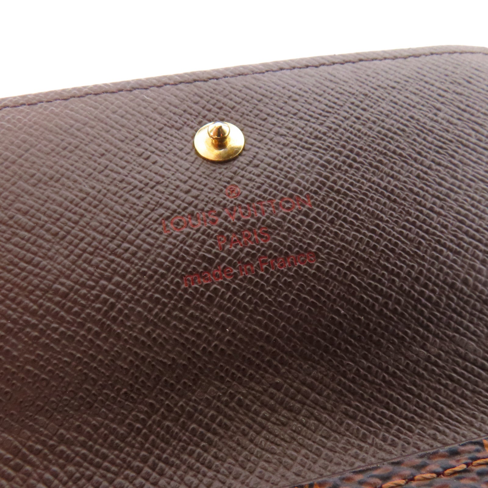 LOUIS VUITTON Damier Porteuille Elise Wallet金扣錢包