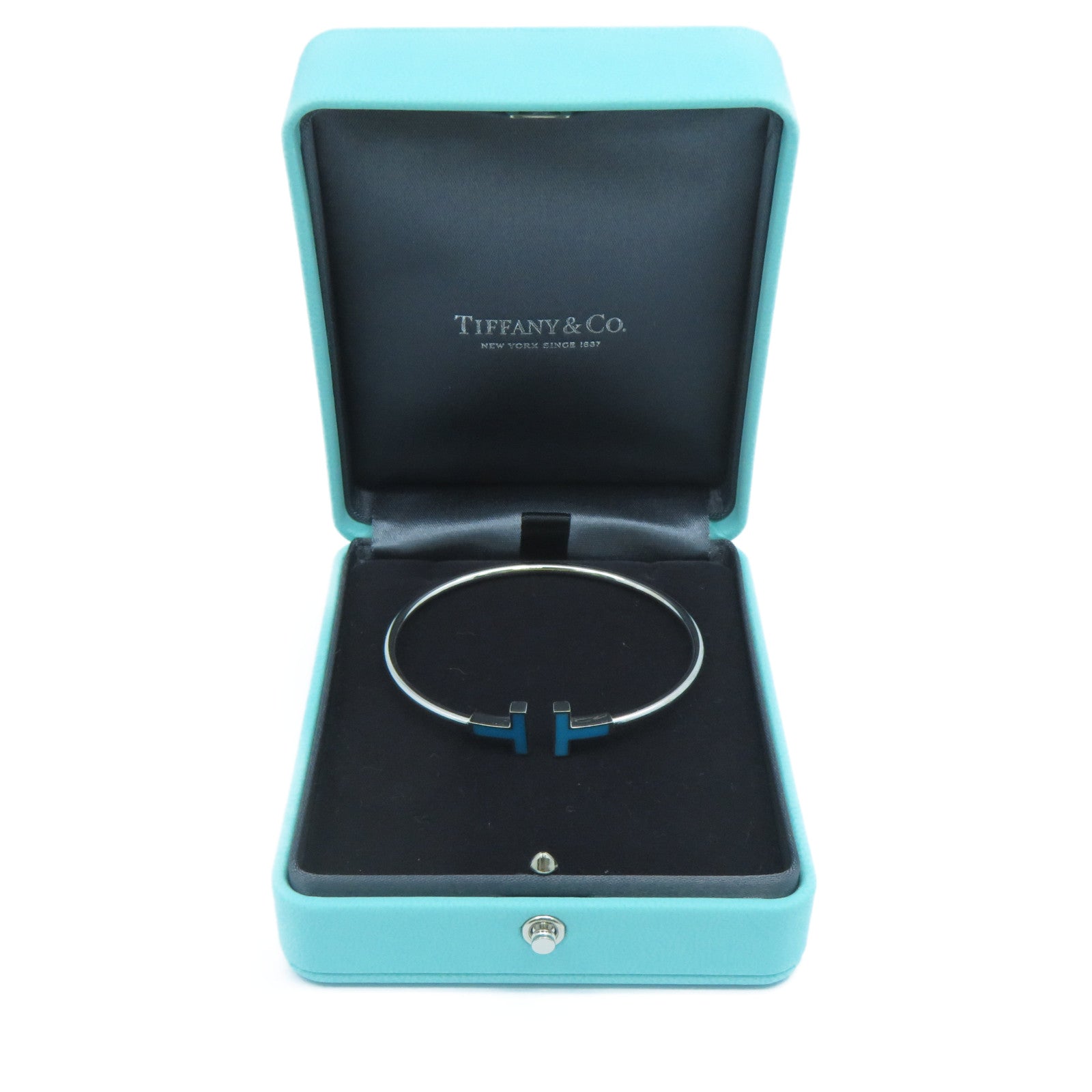 TIFFANY＆CO 【激減優惠】18K白金Turquoise Wire Bracelet手鐲藍色/銀色