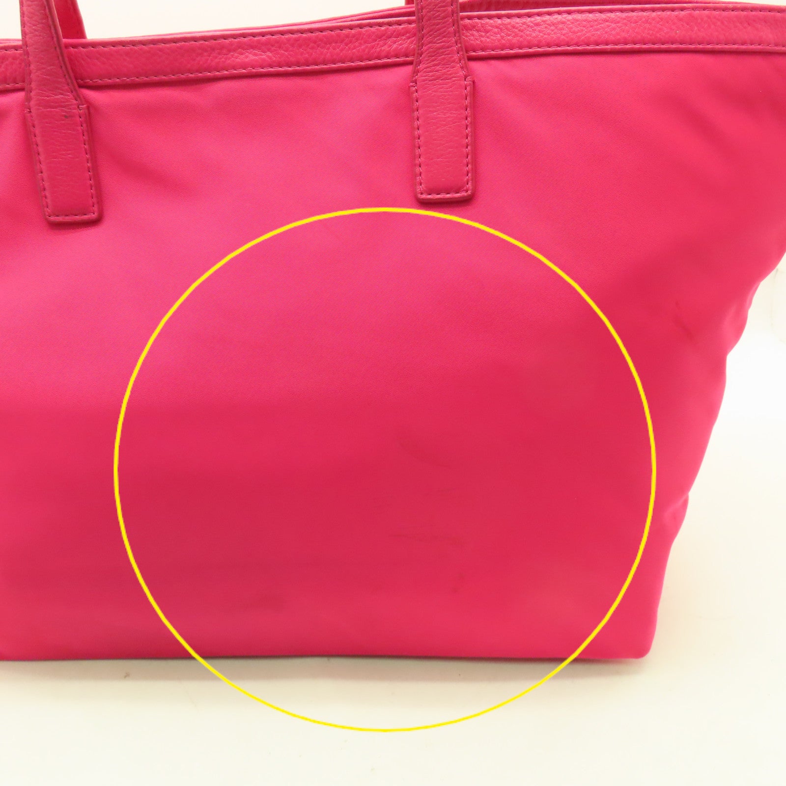 Tory Burch 尼龍Tote Bag金扣手挽袋桃紅色