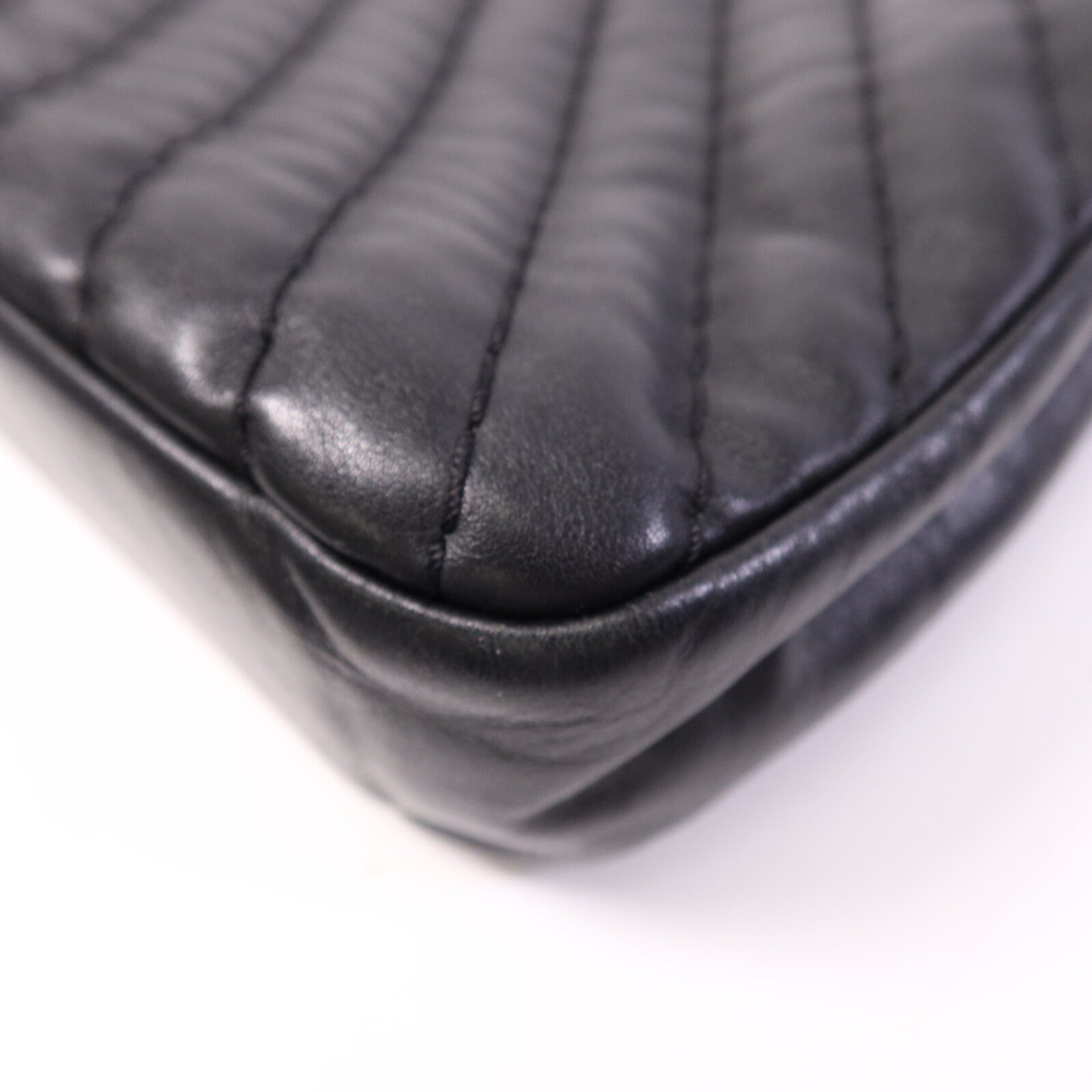 CHANEL 牛皮皮革Chain Shoulder Bag金扣鏈帶肩背袋