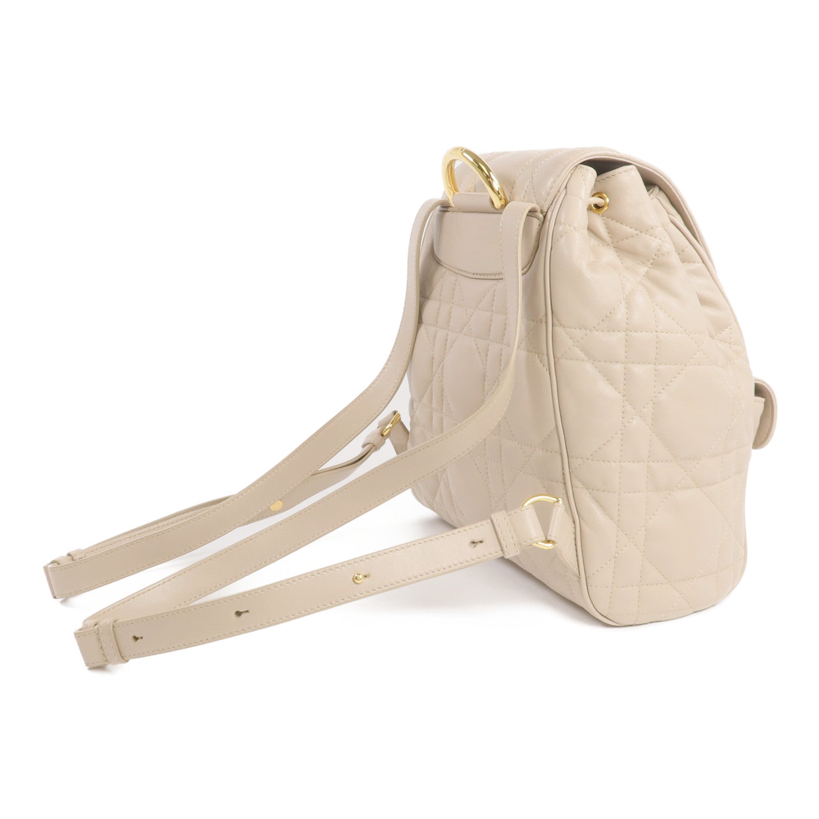 Dior 羊皮皮革Caro Backpack金扣背包