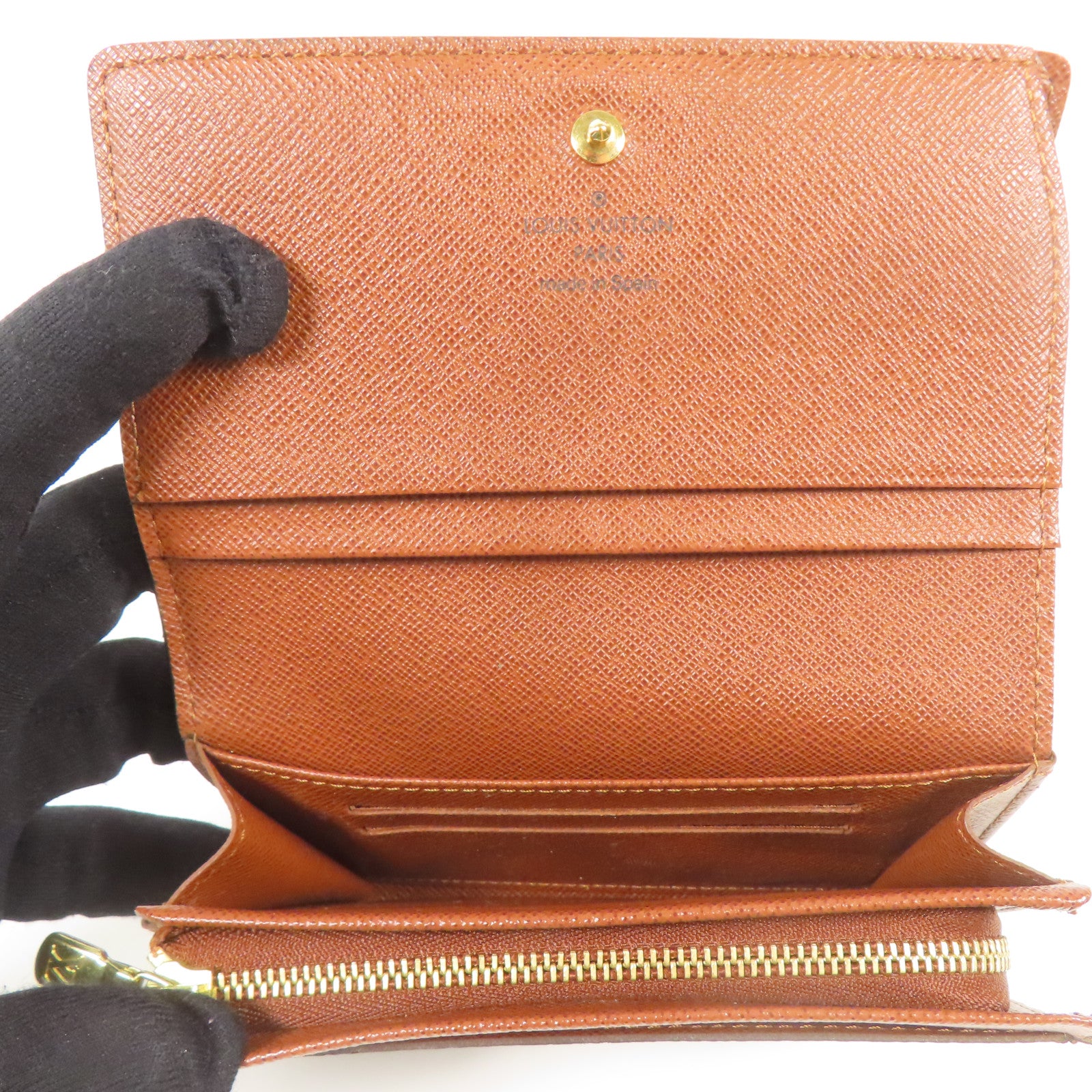 LOUIS VUITTON Monogram Porte Monnaie Tresor金扣錢包