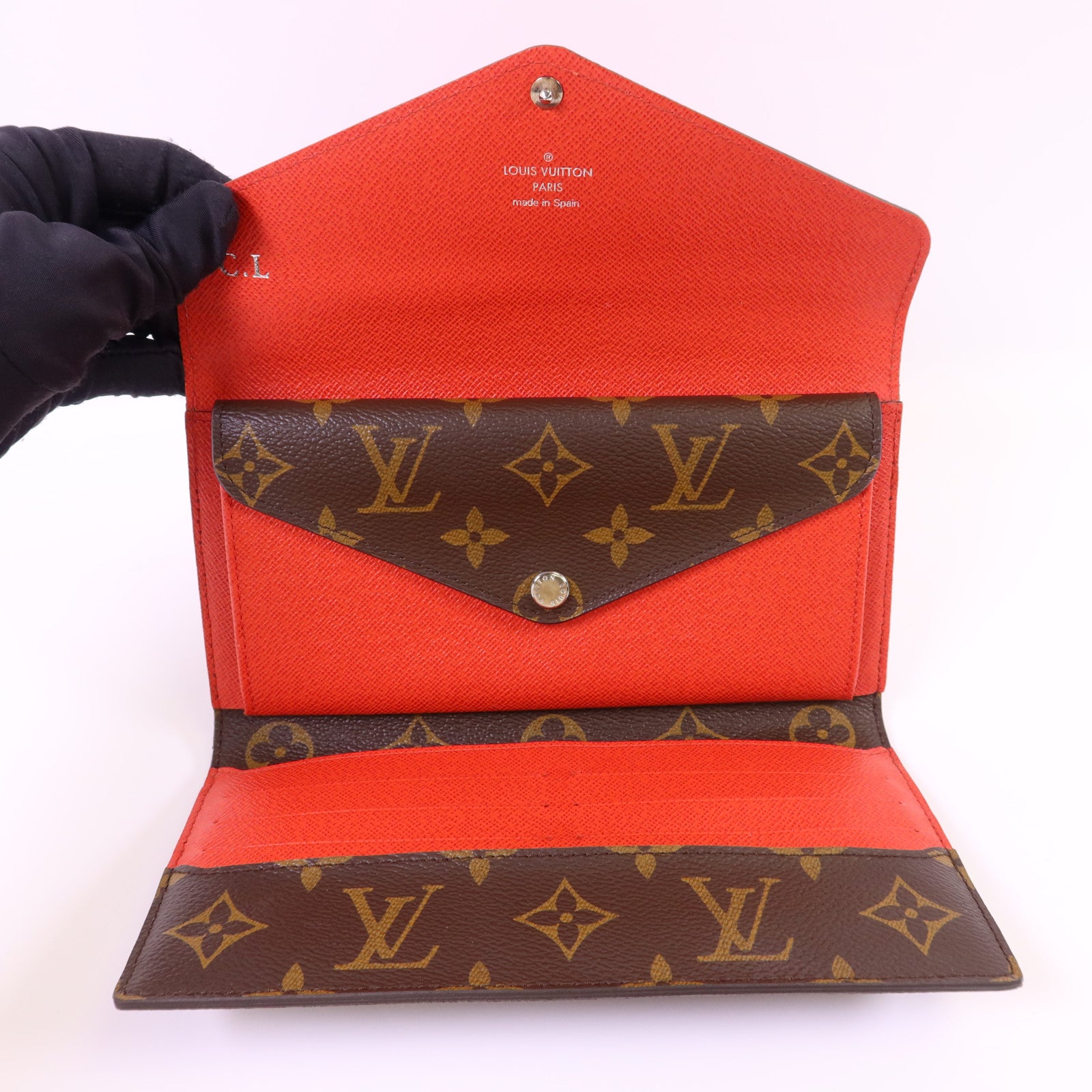 LOUIS VUITTON Monogram/Epi Marie-Lou Long Trifold Wallet銀扣長錢包