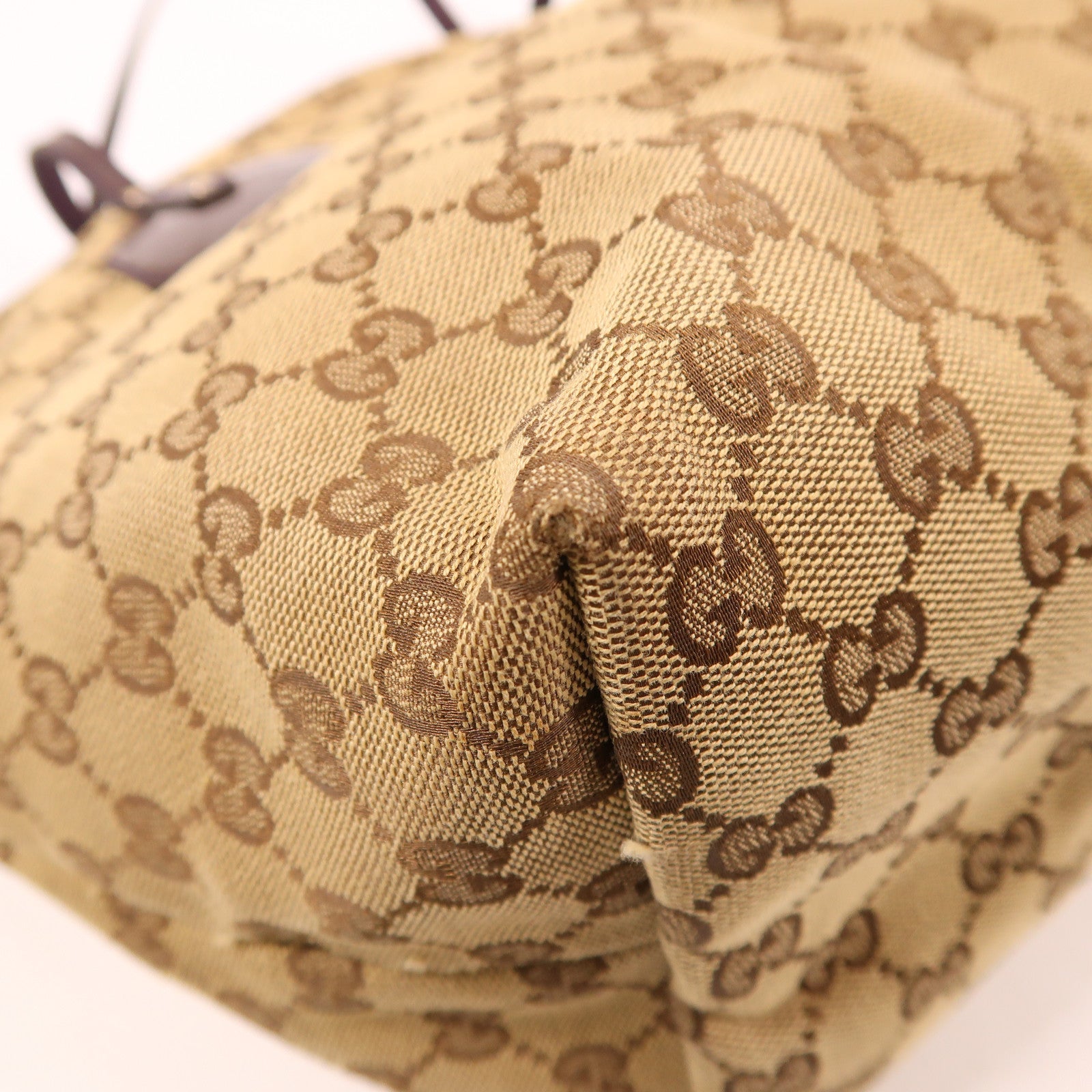 GUCCI 帆布Tote Bag金扣肩背袋
