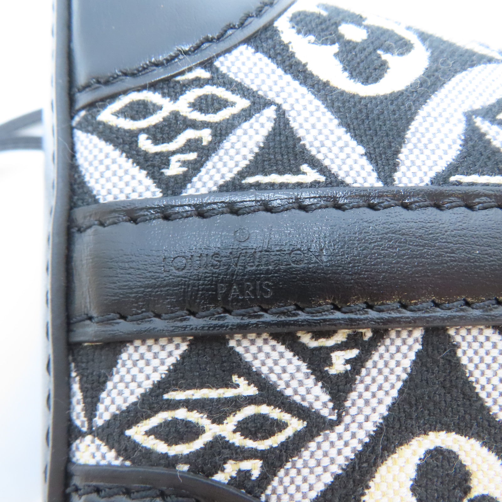 LOUIS VUITTON Monogram Jacquard Since 1854 Noe Purse金扣肩背袋黑色