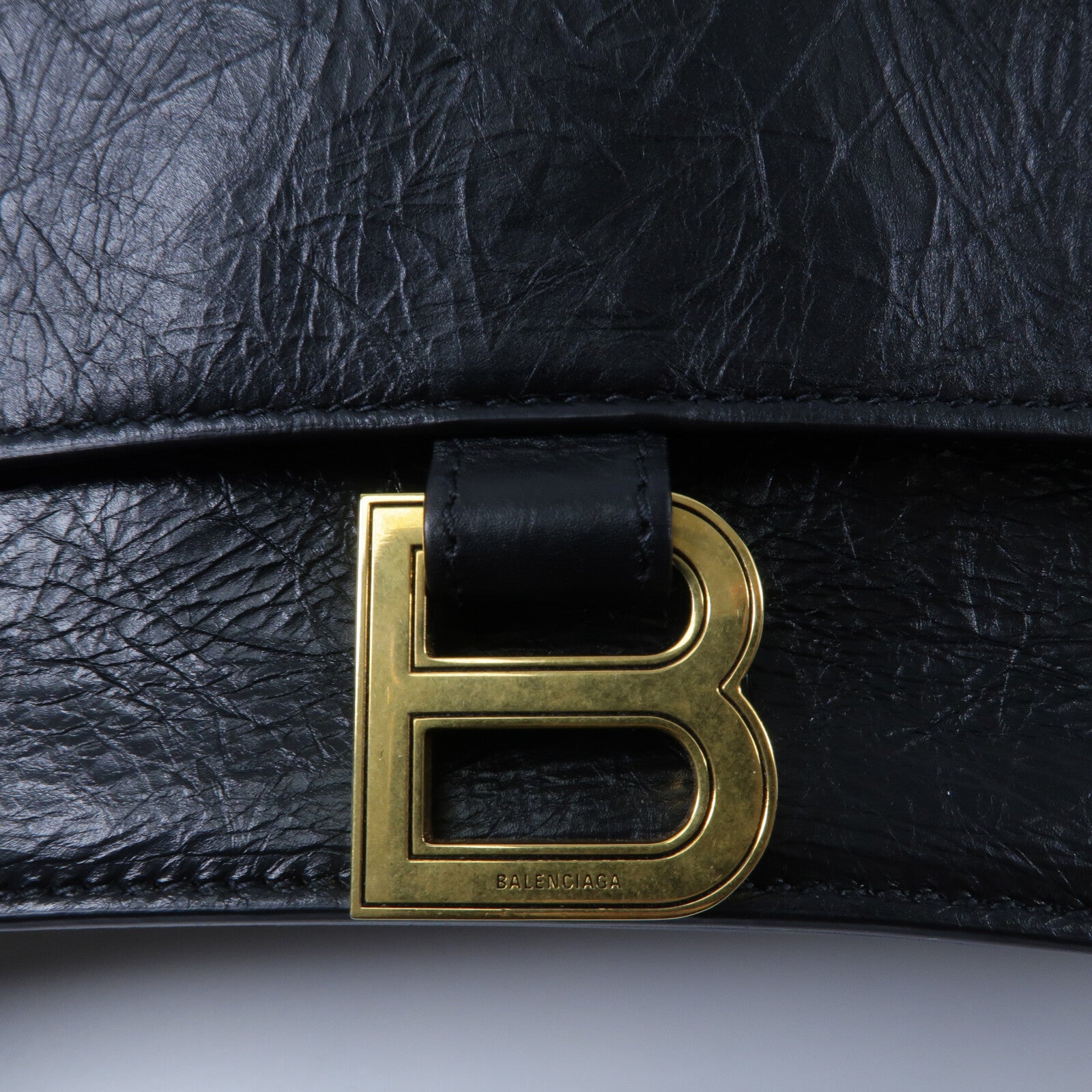 BALENCIAGA 牛皮皮革Crush Mrdium鏈帶肩背袋