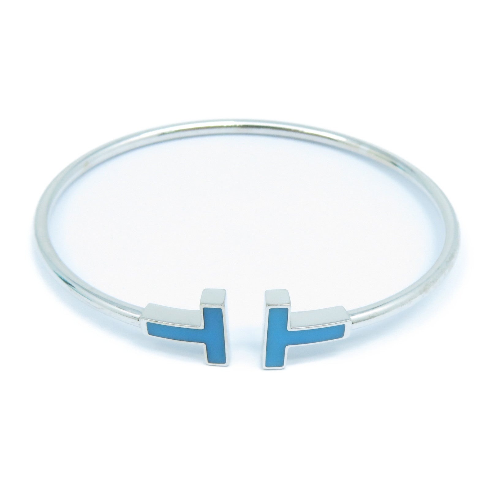 TIFFANY＆CO 【激減優惠】18K白金Turquoise Wire Bracelet手鐲藍色/銀色