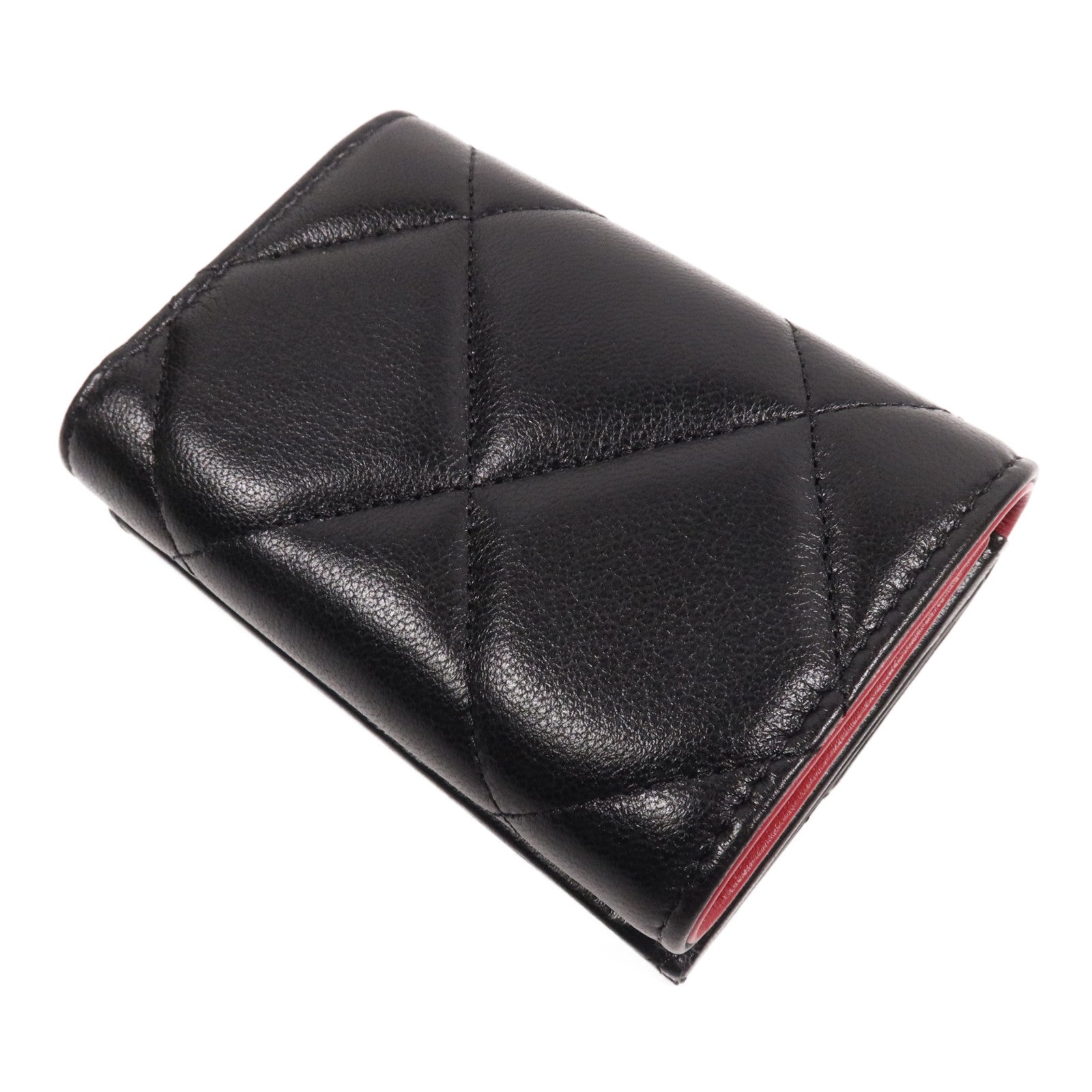 CHANEL 羊皮皮革C19 Wallet金扣錢包