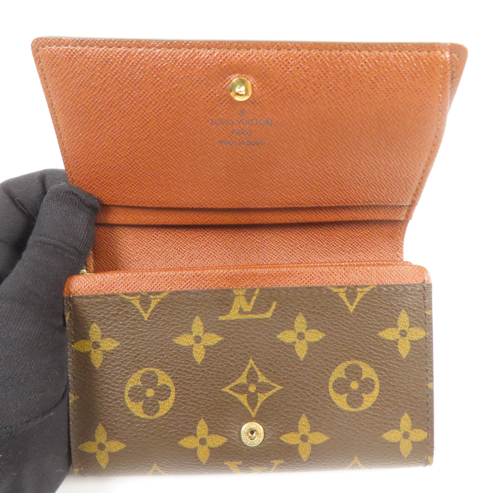 LOUIS VUITTON Monogram Porte Monnaie Tresor金扣錢包