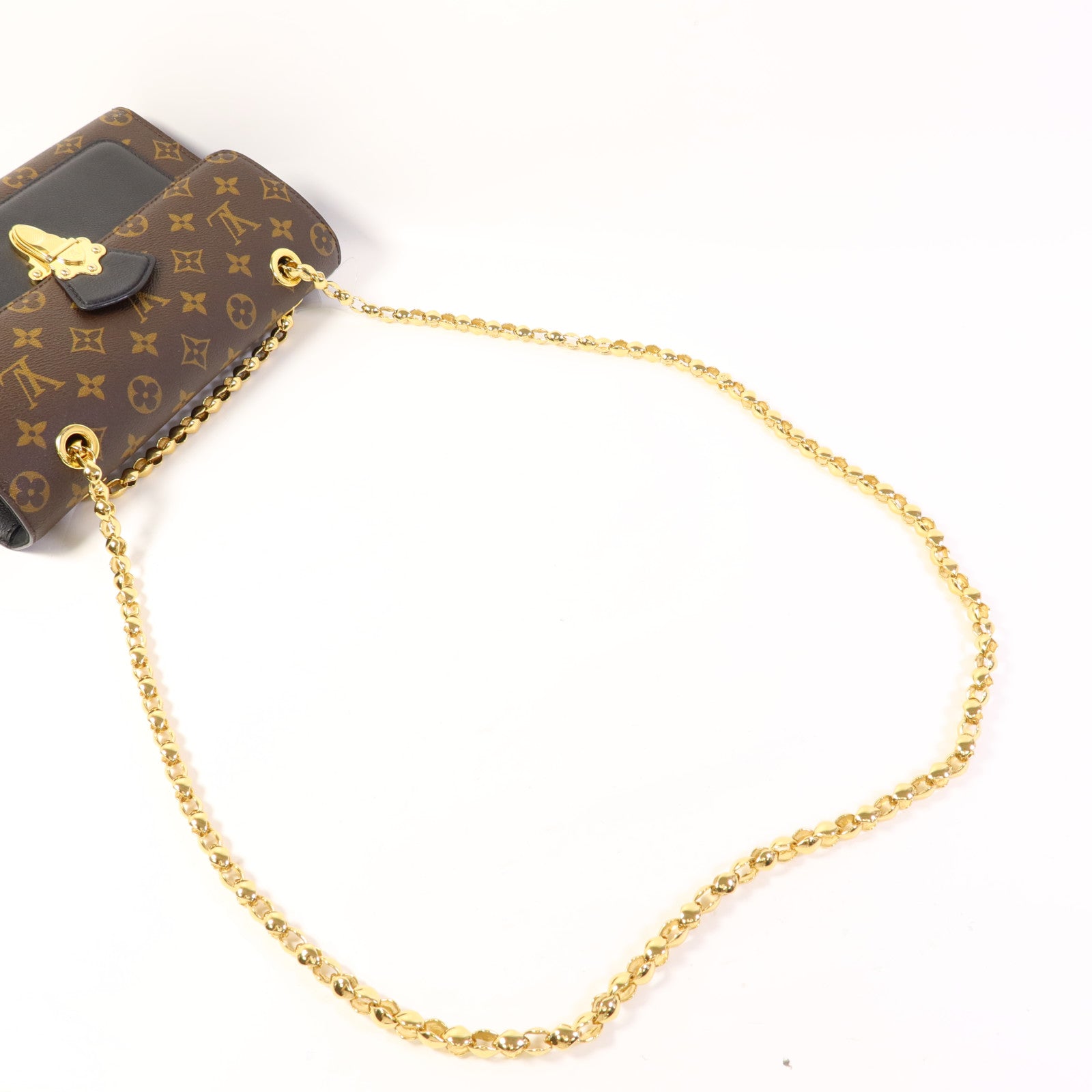 LOUIS VUITTON Monogram Victoire金扣鏈帶肩背袋