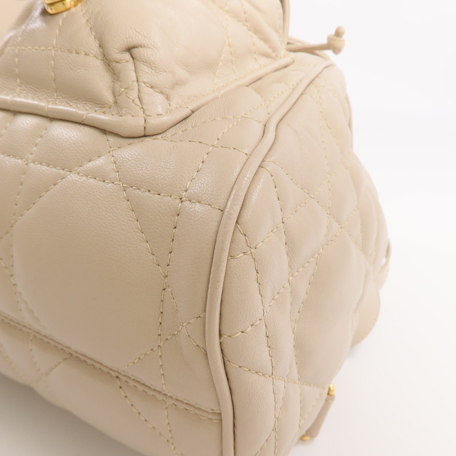 Dior 羊皮皮革Caro Backpack金扣背包