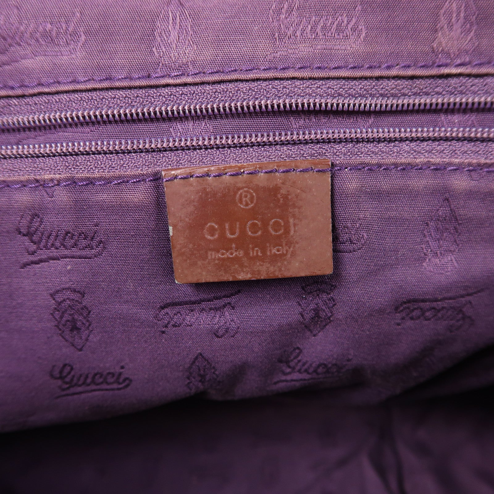 GUCCI 帆布Tote Bag金扣肩背袋
