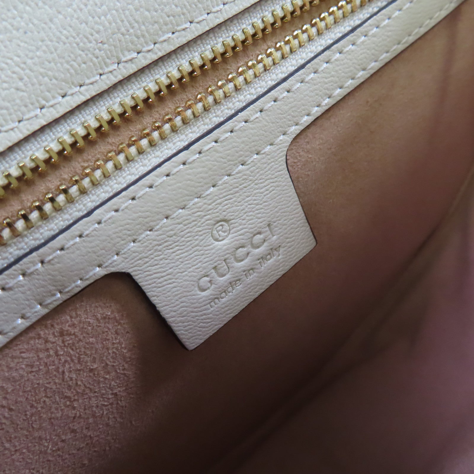 GUCCI GG Padlock Shoulder Bag Coated Canvas Calfskin Leather 644524 White Yellow