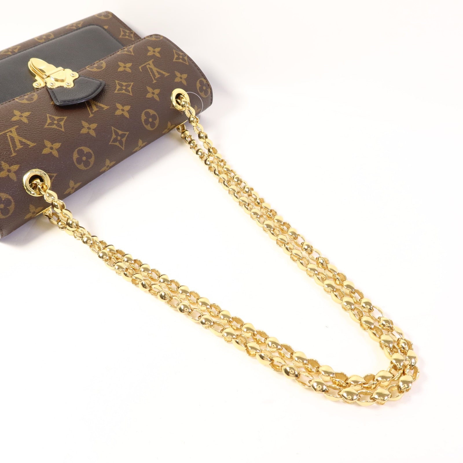 LOUIS VUITTON Monogram Victoire金扣鏈帶肩背袋