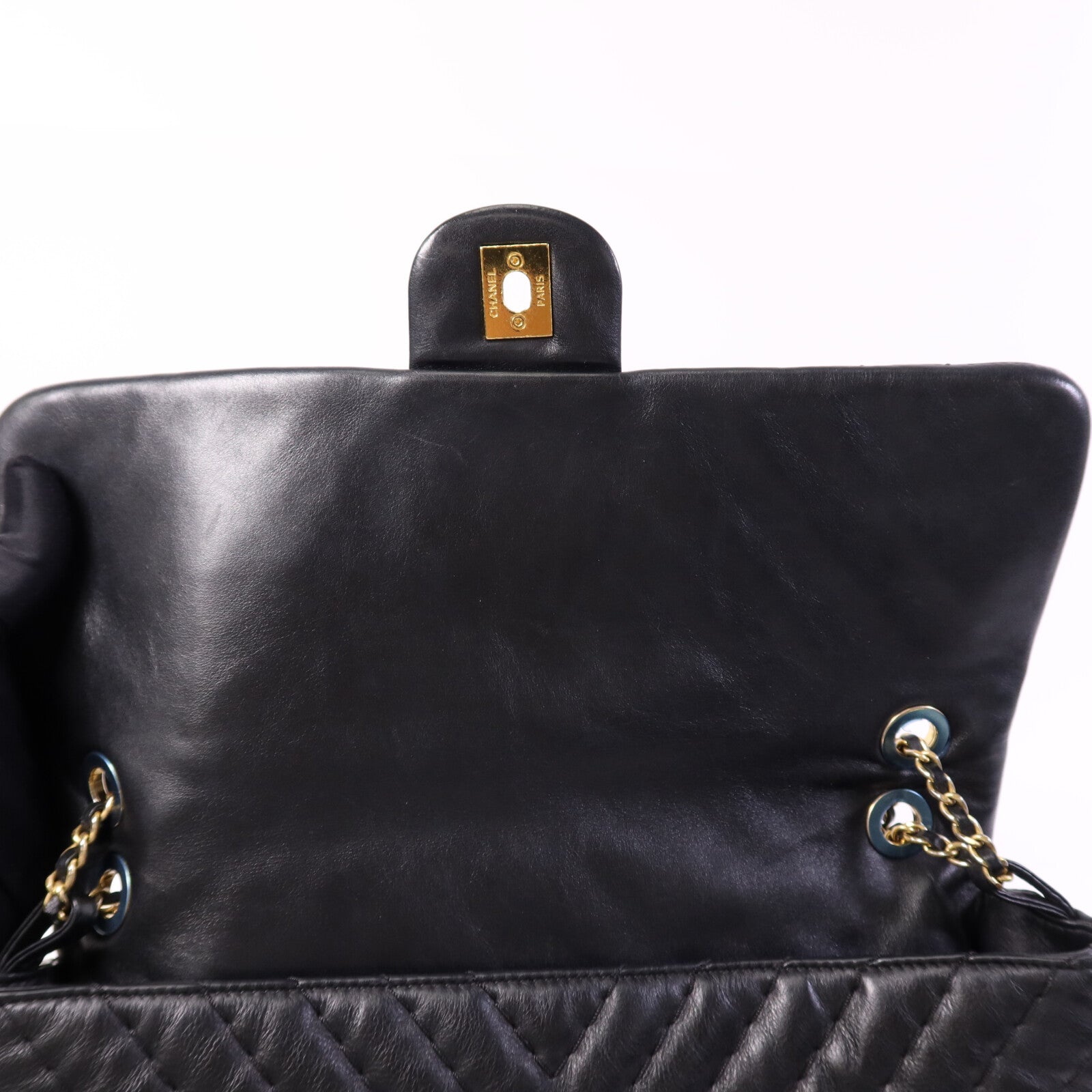 CHANEL 牛皮皮革Chain Shoulder Bag金扣鏈帶肩背袋