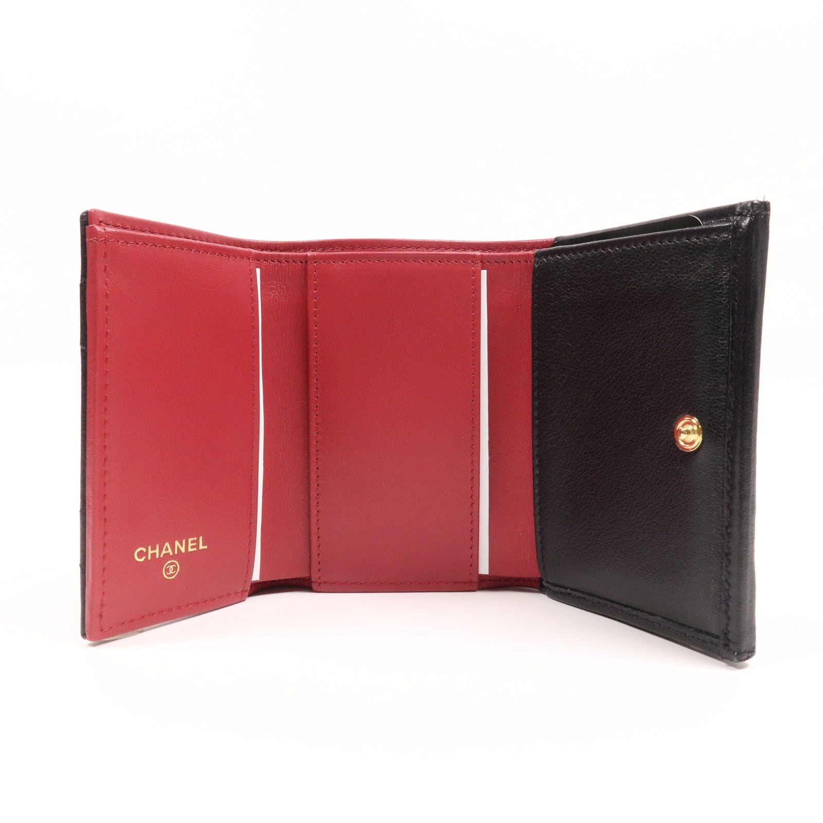 CHANEL 羊皮皮革C19 Wallet金扣錢包
