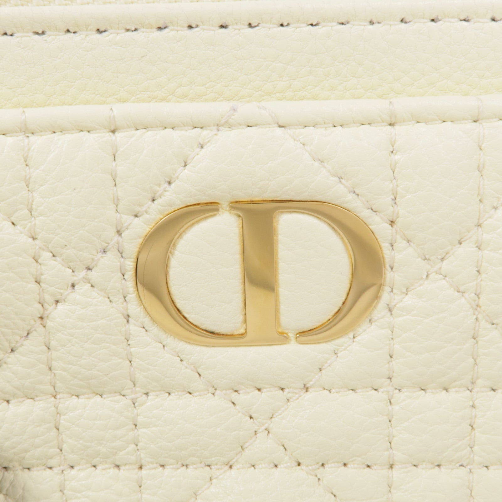 Dior 牛皮皮革Caro Lavender金扣零錢包