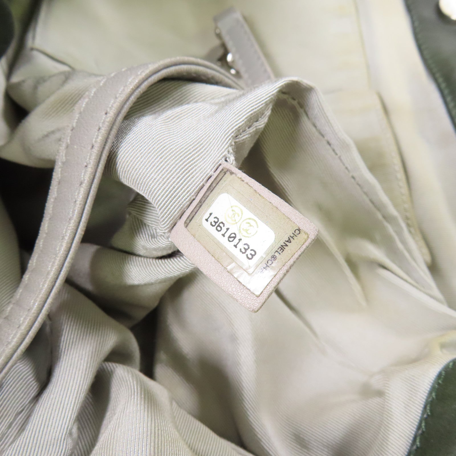 CHANEL CC SHW Tote Bag Chain Tote Bag Calfskin Leather Green