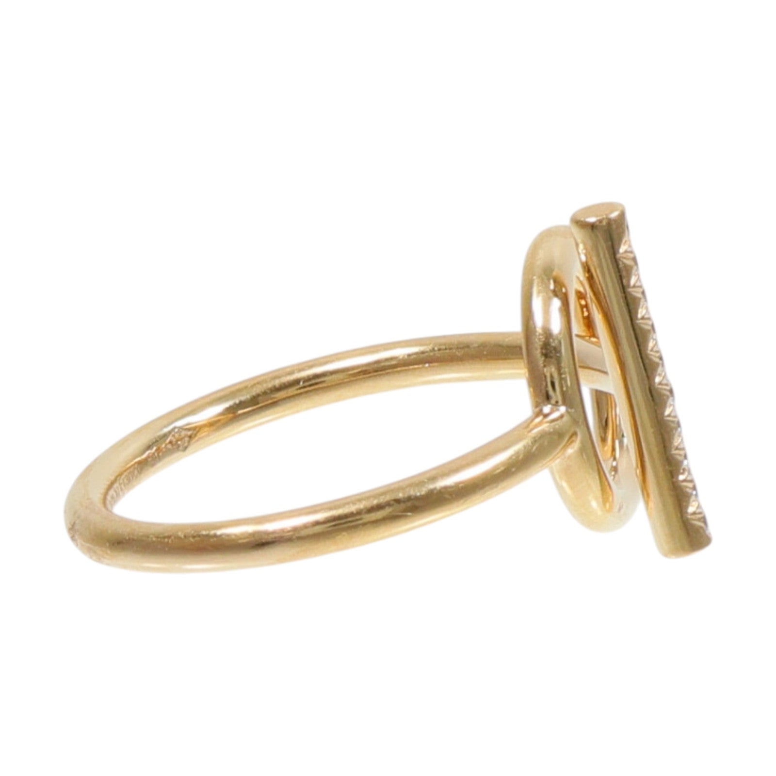 HERMES 18K玫瑰金Echappee Ring鑽石戒指