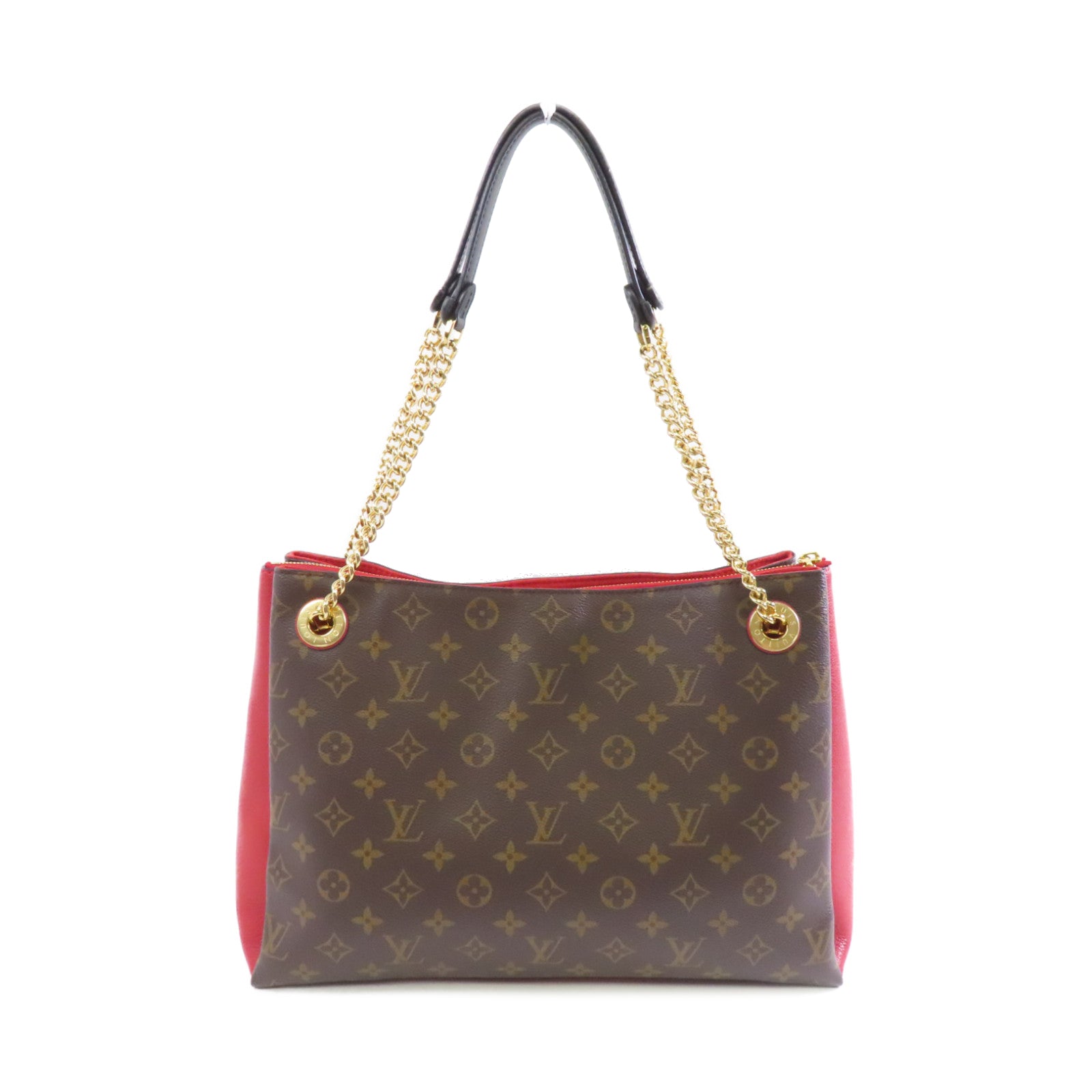 LOUIS VUITTON Monogram Surene MM金扣鏈帶肩背袋啡色