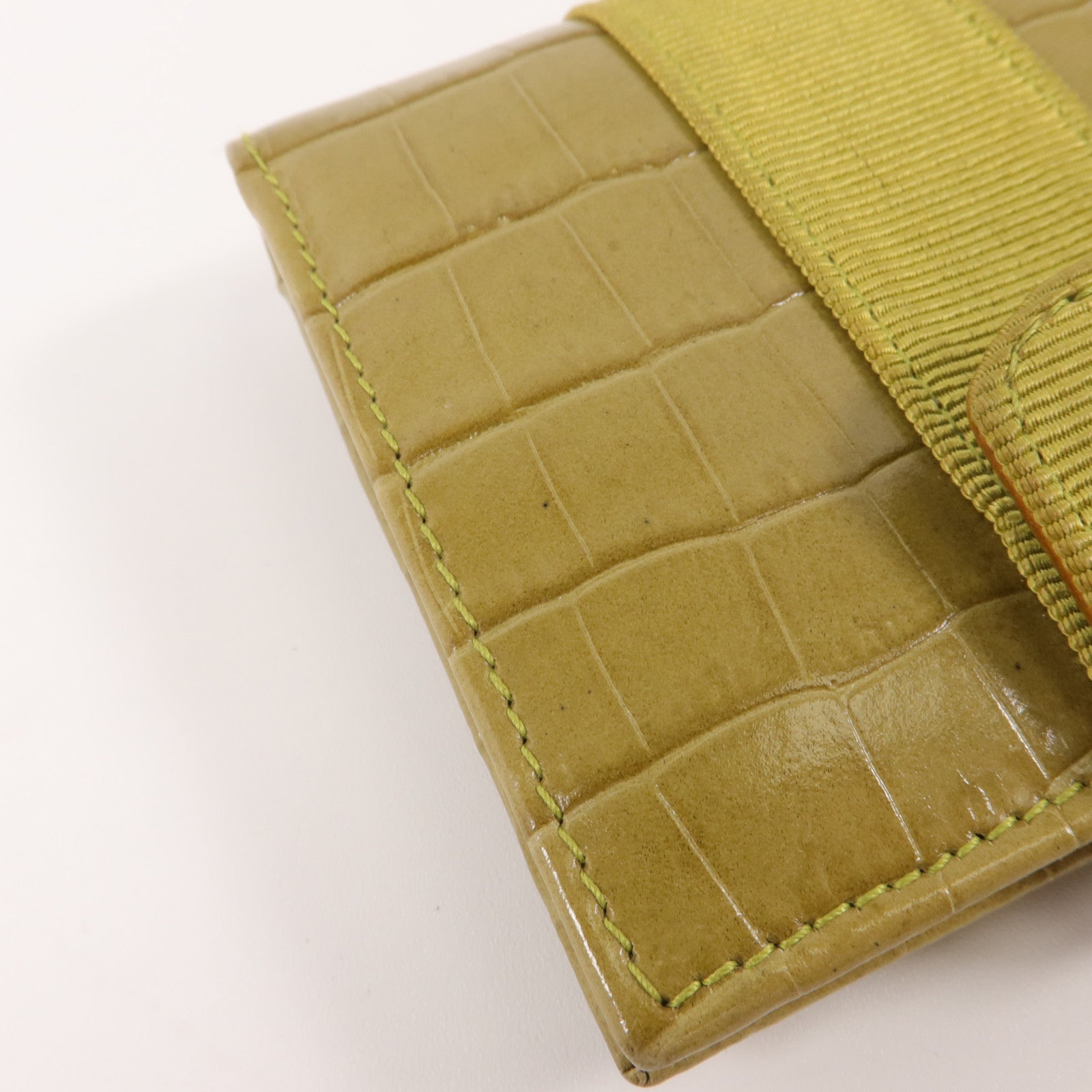 Salvatore Ferragamo 牛皮皮革Vara Bow Crocodile-Embossed Wallet錢包