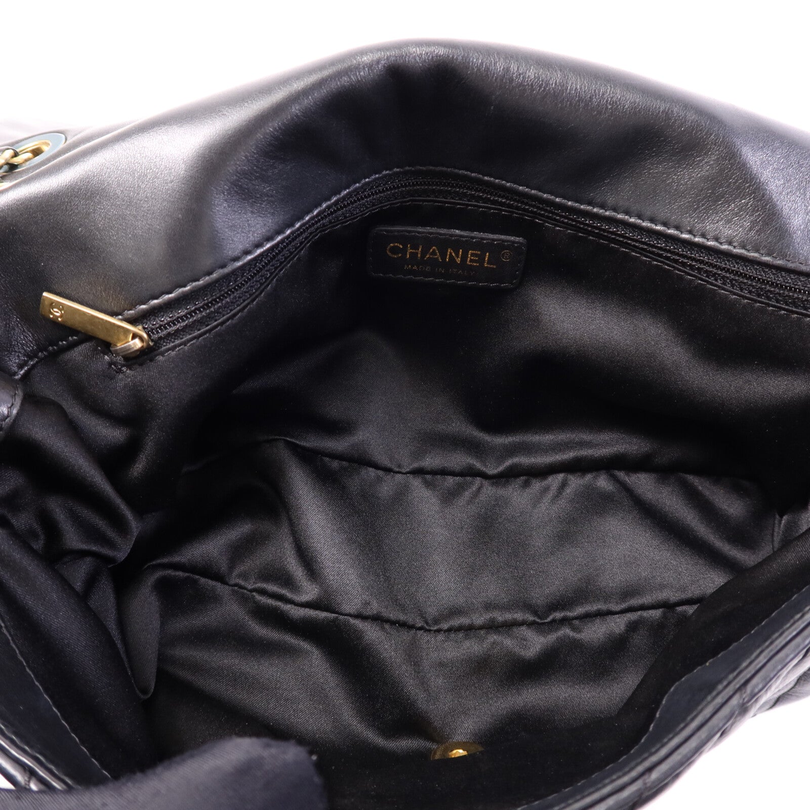 CHANEL 牛皮皮革Chain Shoulder Bag金扣鏈帶肩背袋