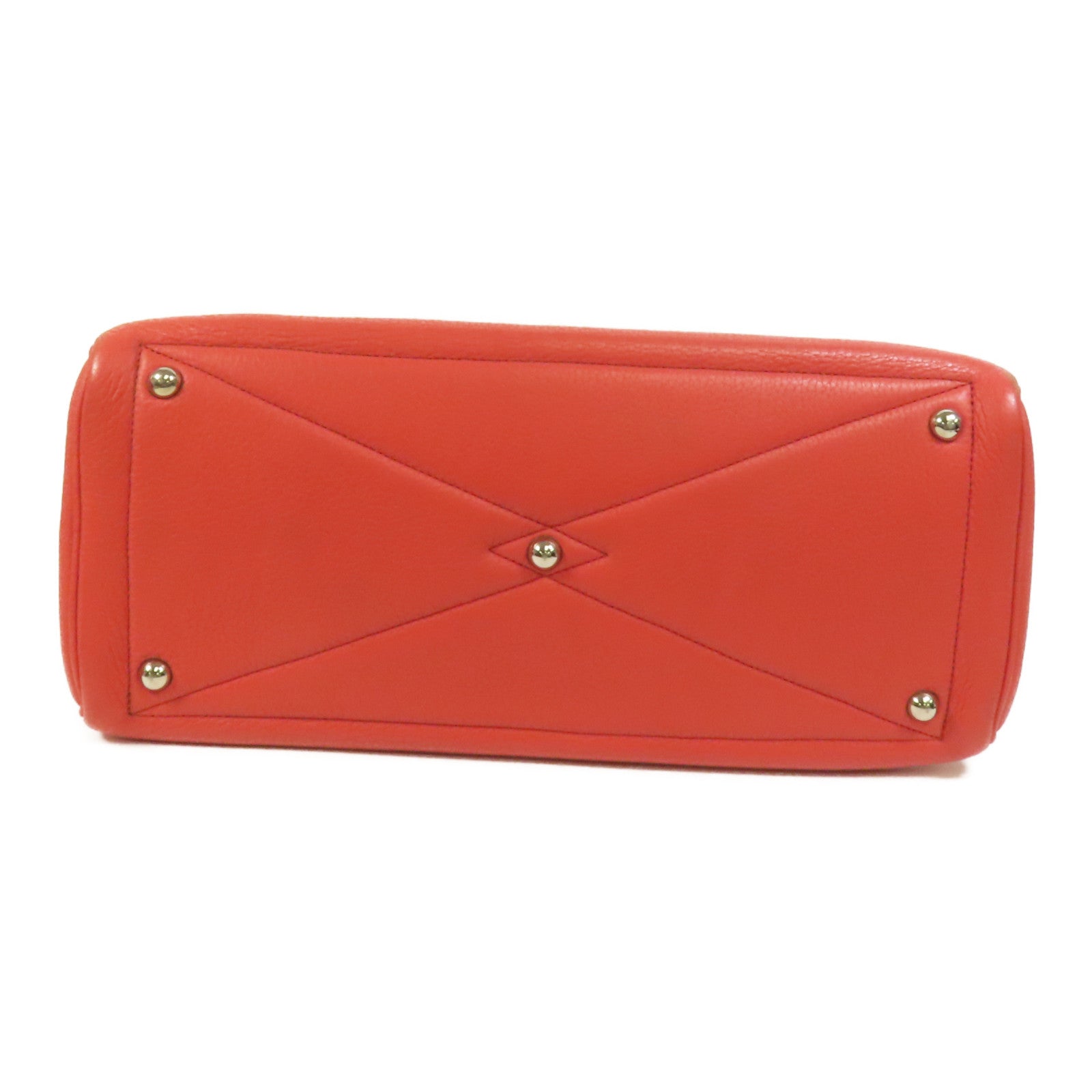 HERMES Clemence皮革Victoria 35銀扣手挽袋Rouge Pivoine