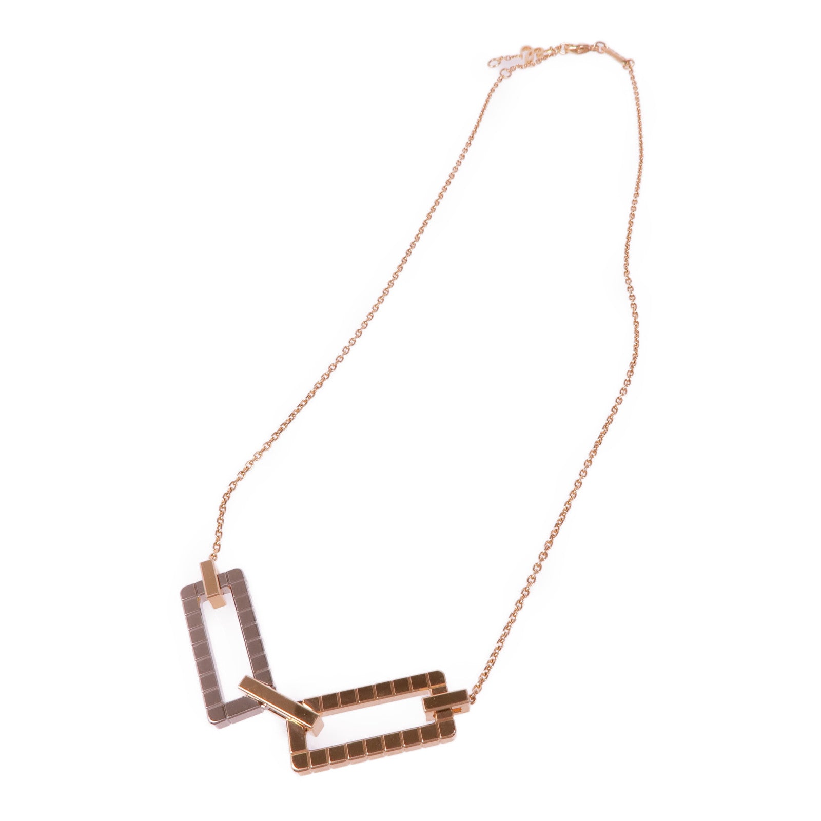 Chopard 18K玫瑰金/白金Ice Cube Pure Two-Tone項鍊