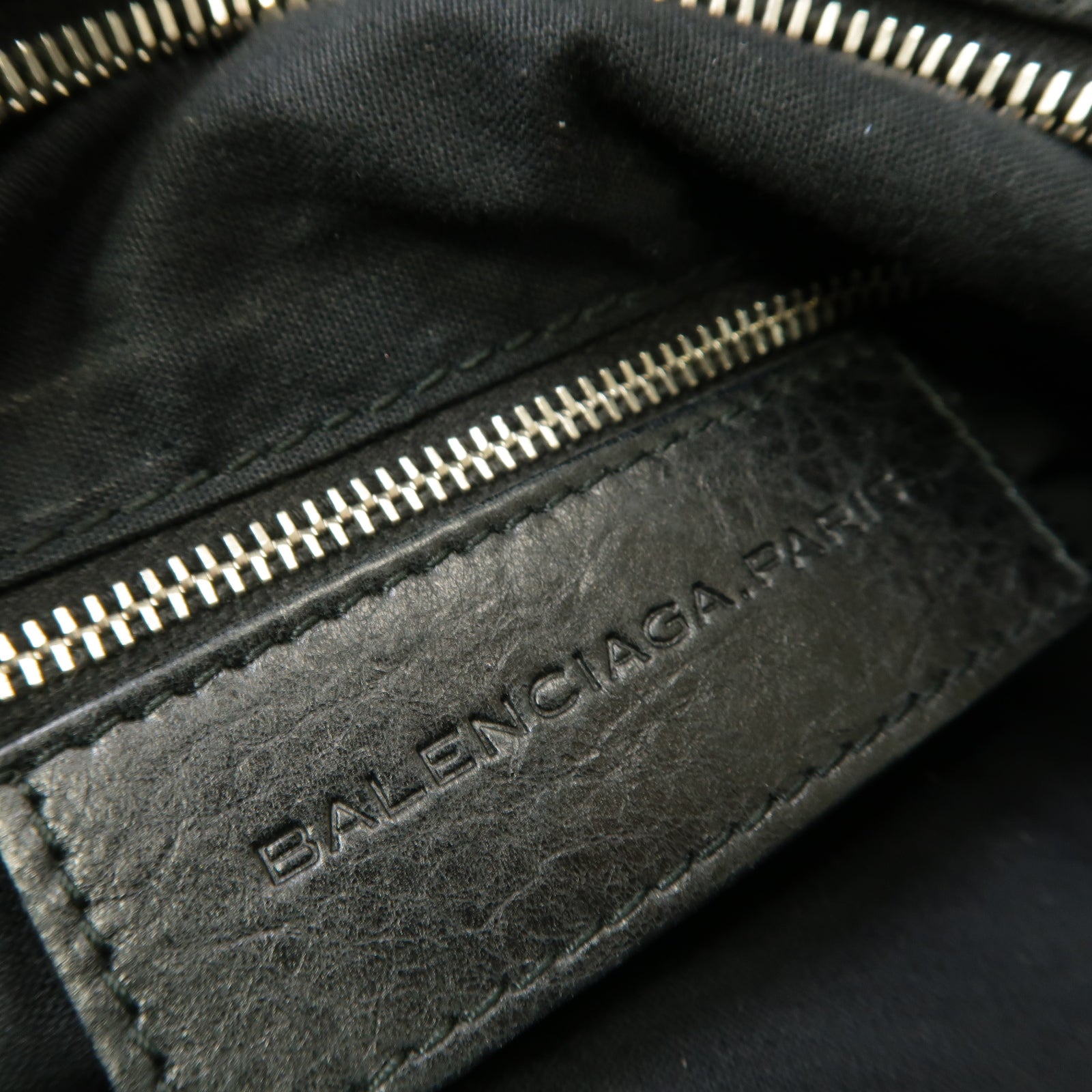BALENCIAGA 牛皮皮革Giant Town銀扣手挽肩背兩用袋白色