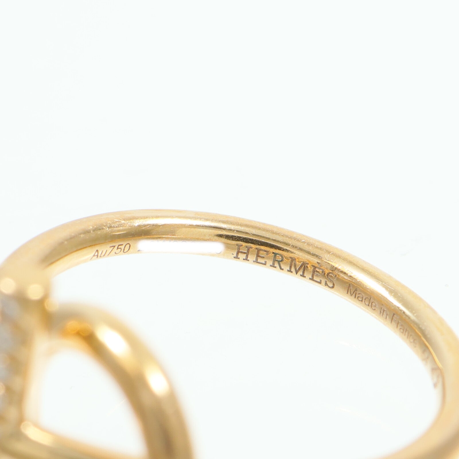 HERMES 18K玫瑰金Echappee Ring鑽石戒指