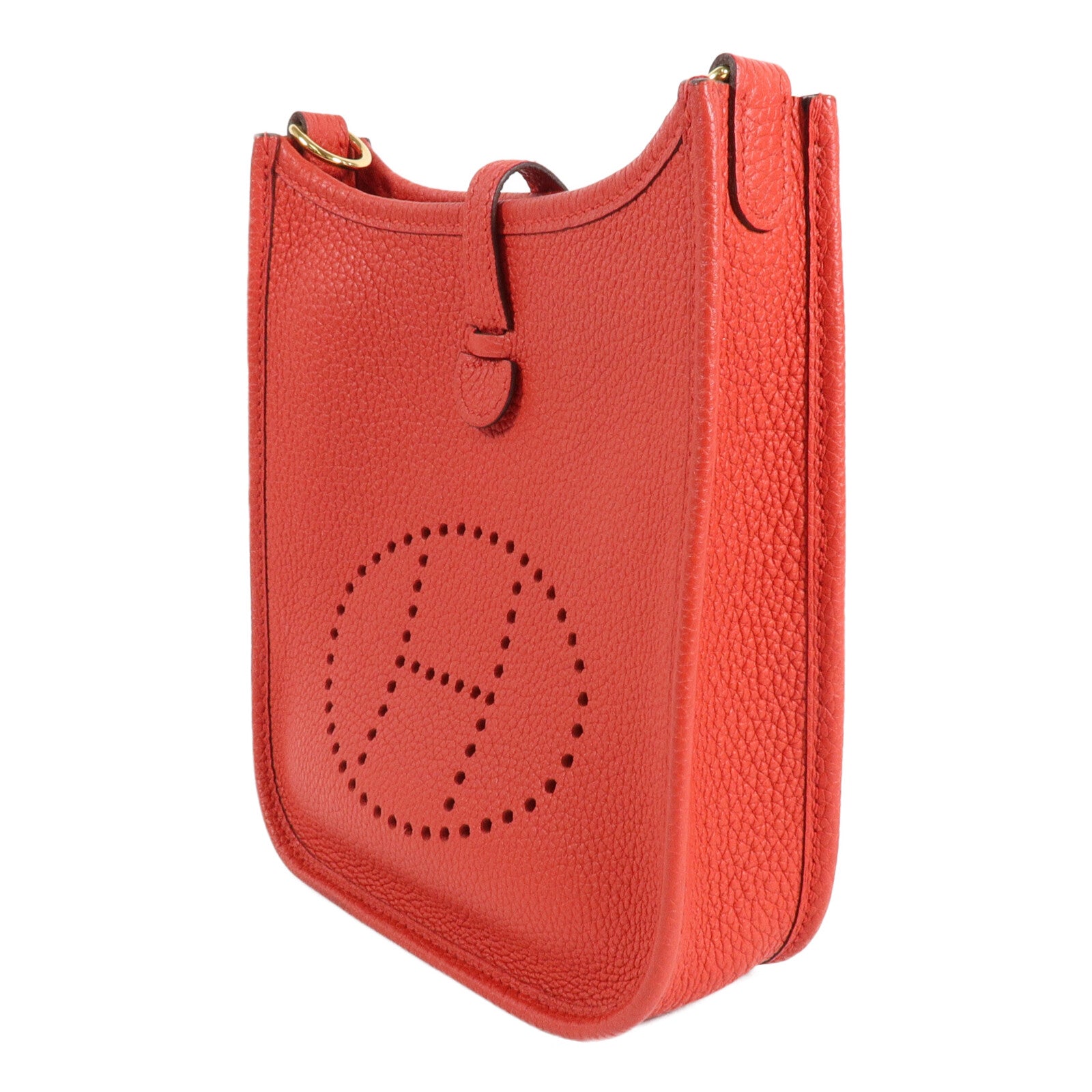 HERMES Clemence皮革Evelyne TPM肩背袋Rouge de Coeur