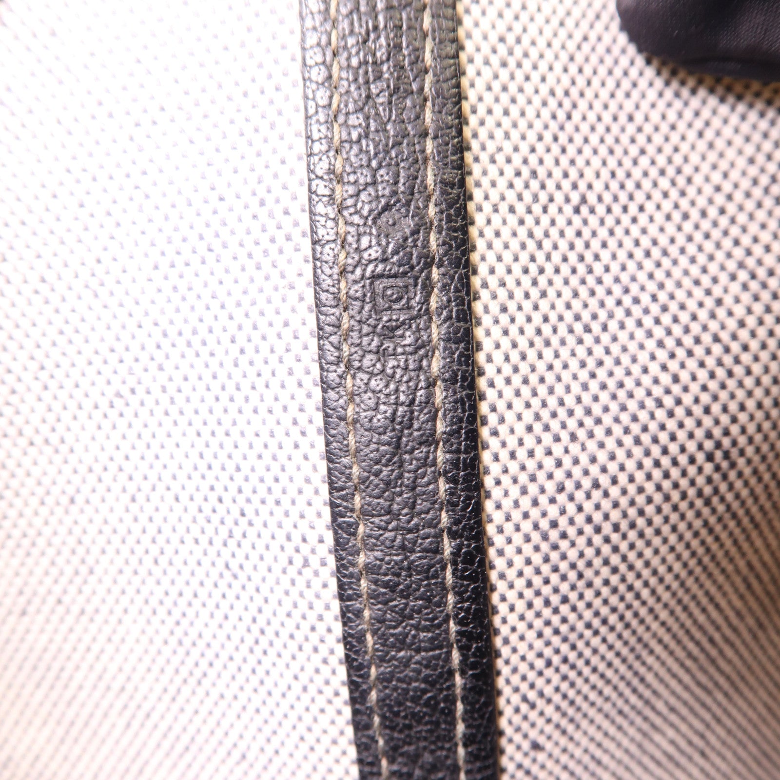 HERMES 帆布GardenParty PM銀扣肩背袋Black/White