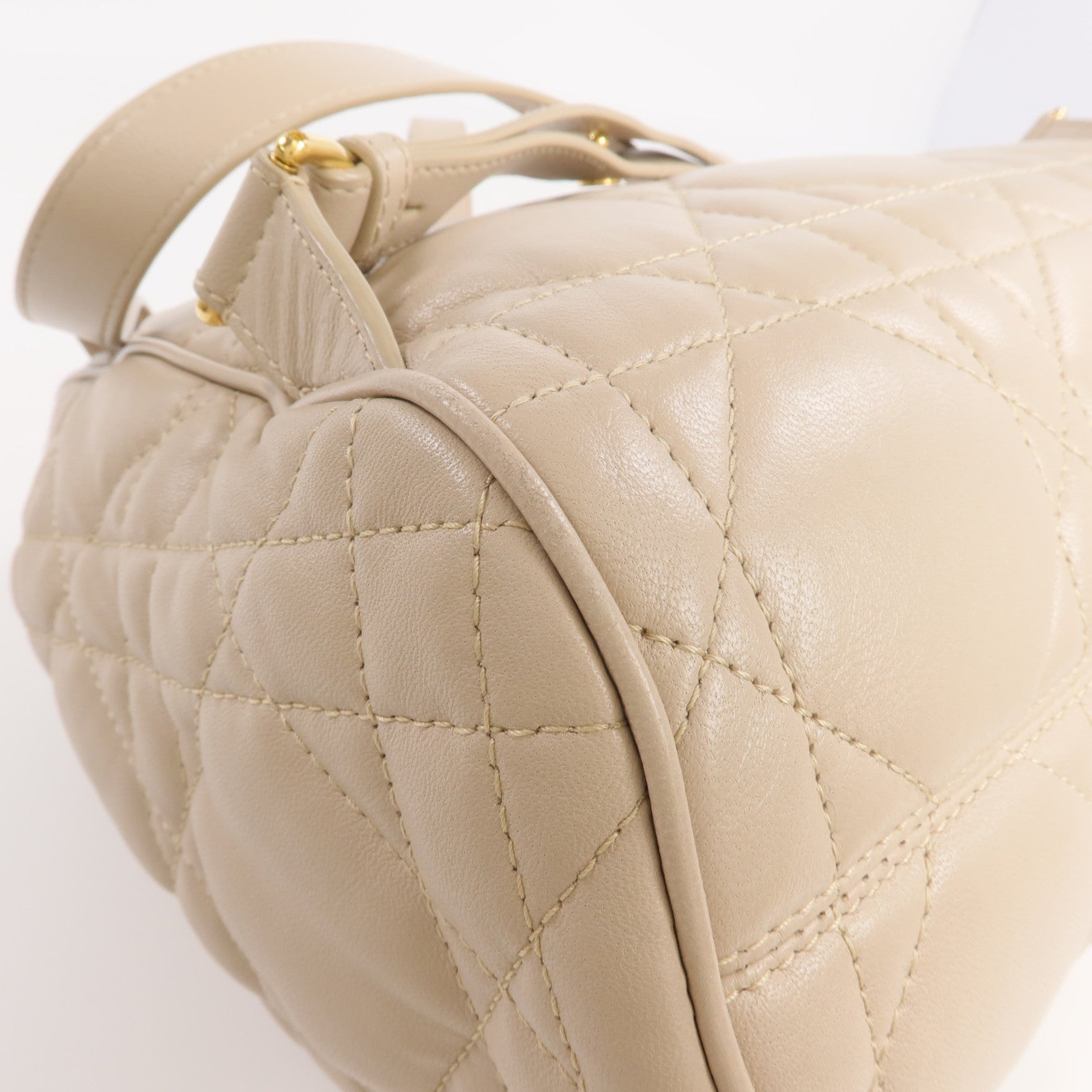Dior 羊皮皮革Caro Backpack金扣背包
