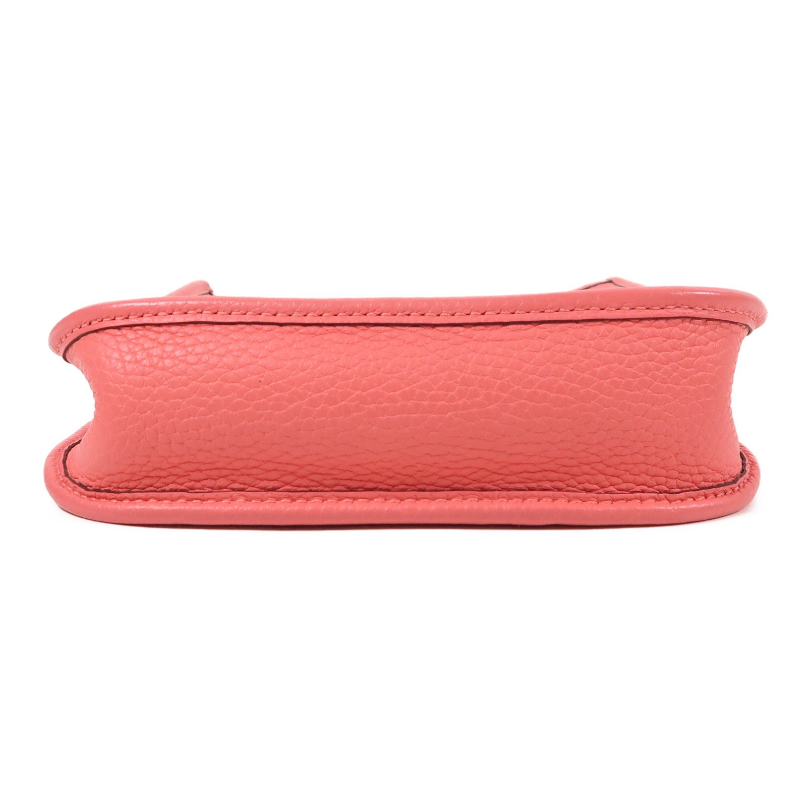 HERMES Clemence皮革Evelyne TPM銀扣肩背袋Rose Azalee