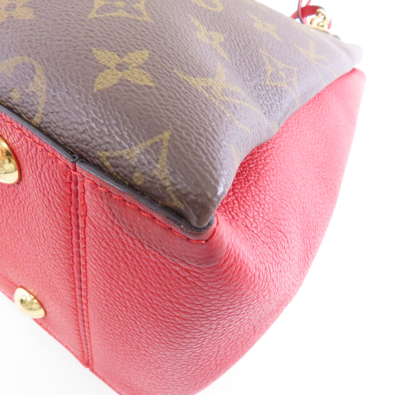 LOUIS VUITTON Monogram Surene MM金扣鏈帶肩背袋啡色