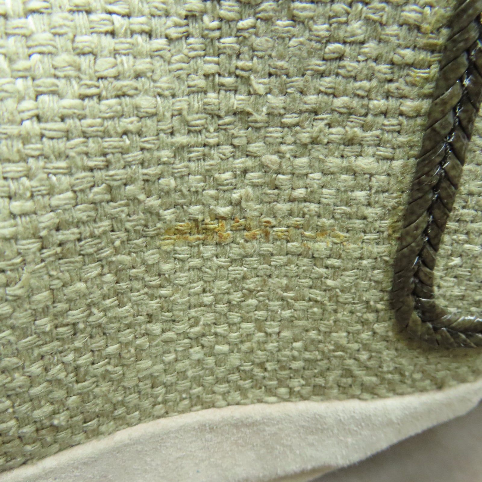 BOTTEGA VENETA 麻質Shoulder Bag金扣肩背袋米色